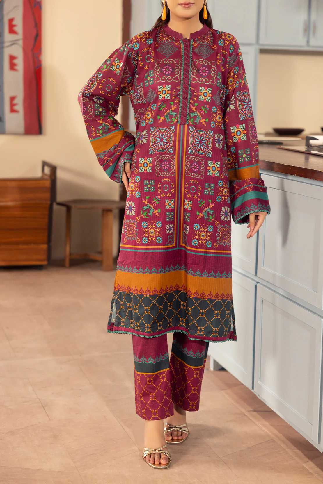 Printed Cotton Stitched Shirt - Image 3