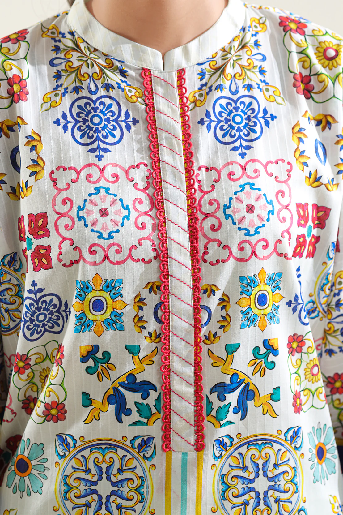 Printed Cotton Stitched Shirt - Image 4