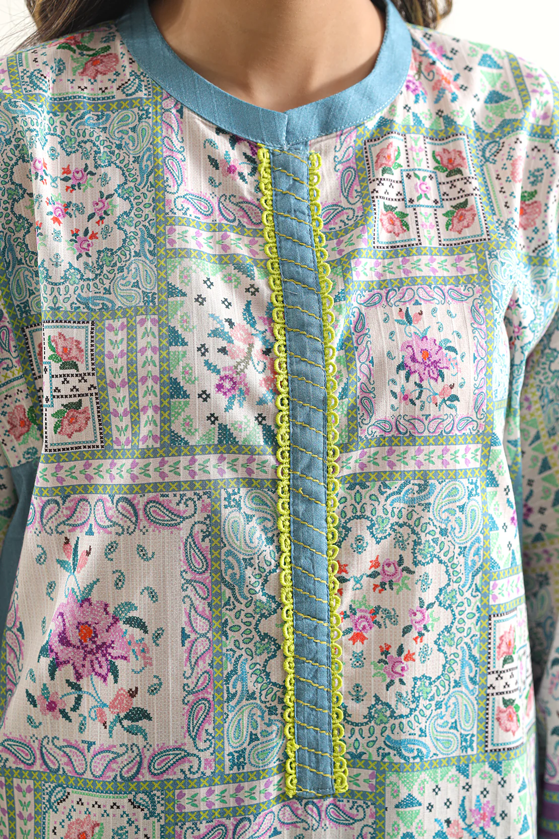 Printed Cotton Stitched Shirt - Image 3