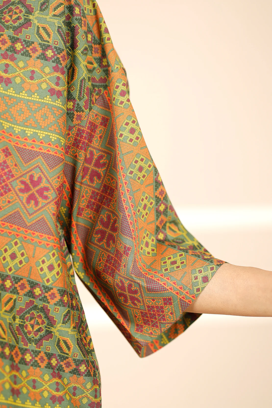 Printed Soft Touch Cotton Stitched 2 Piece (Shirt/Trouser) - Image 6