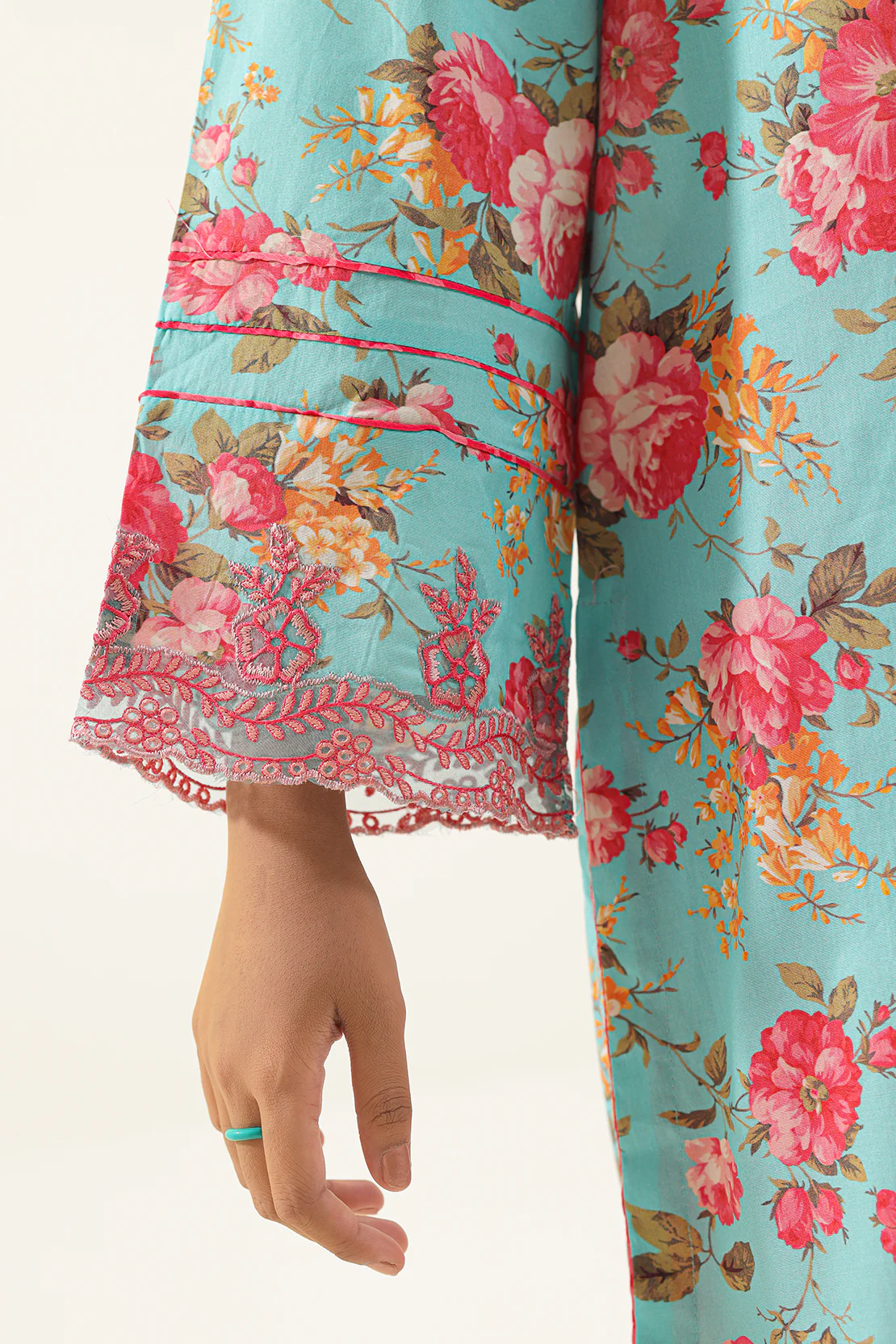 Printed+Embroidered Cambric Stitched Shirt - Image 6