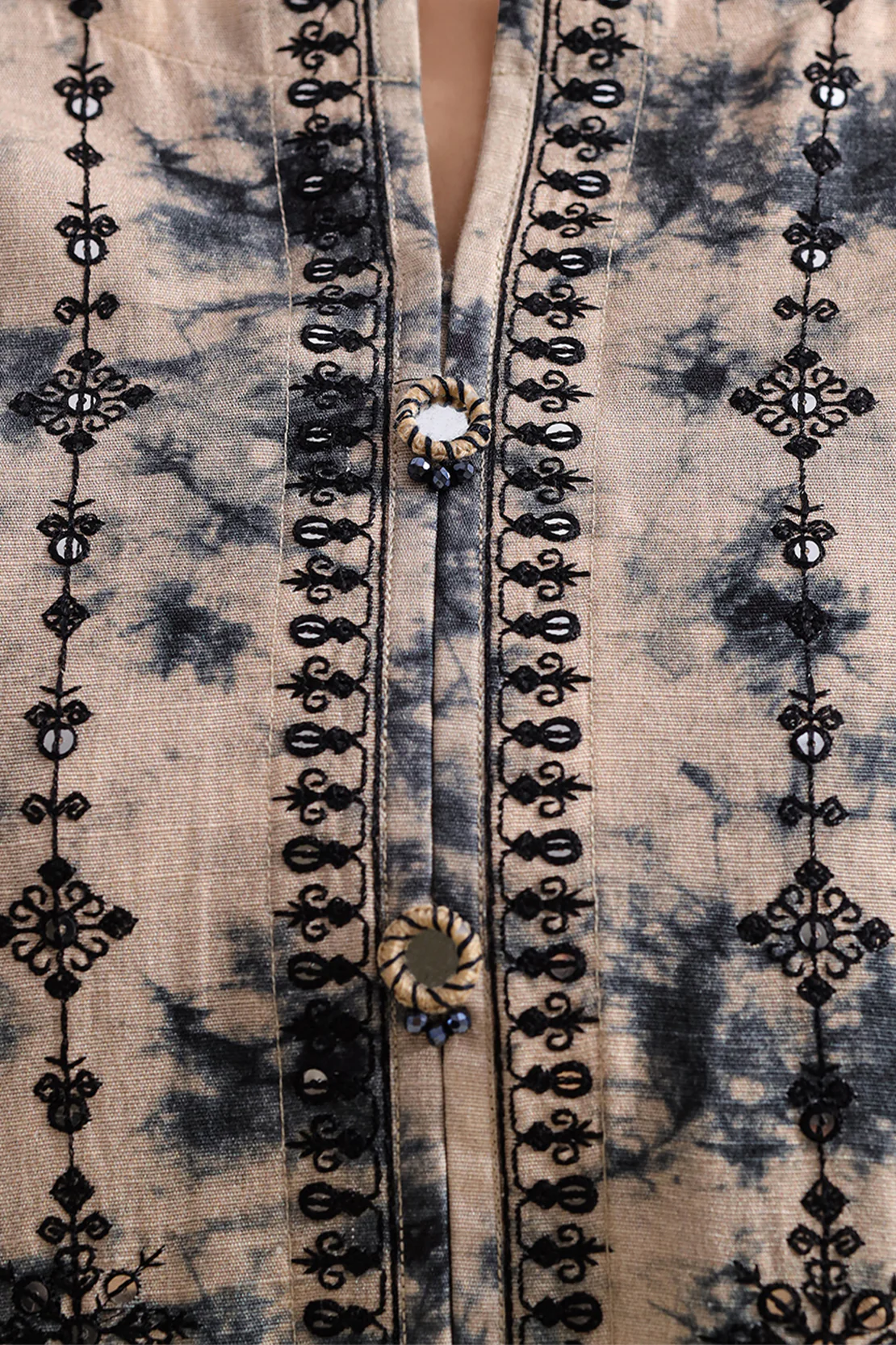 Printed Embroidered Khaddar Stitched 2 Piece (Shirt/Trouser) - Image 3