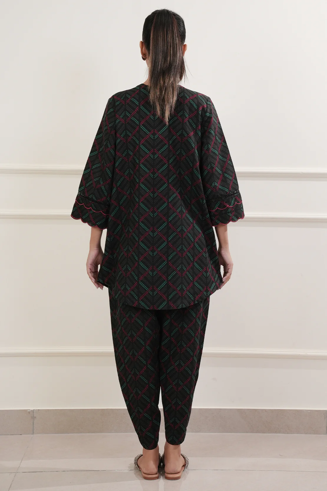 Printed Embroidered Khaddar Stitched Shirt - Image 5