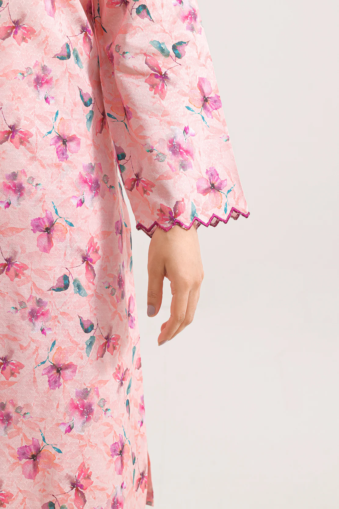 Printed Embroidered Lawn Stitched 2 Piece (Shirt/Trouser) - Image 5