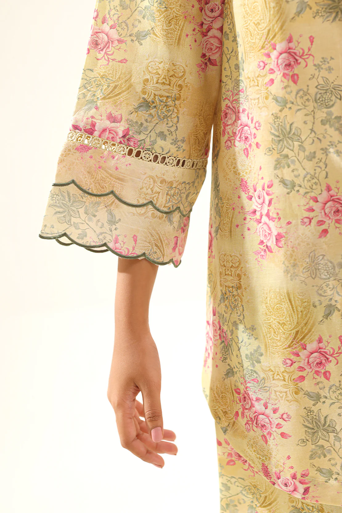 Printed Embroidered Lawn Stitched Shirt - Image 6