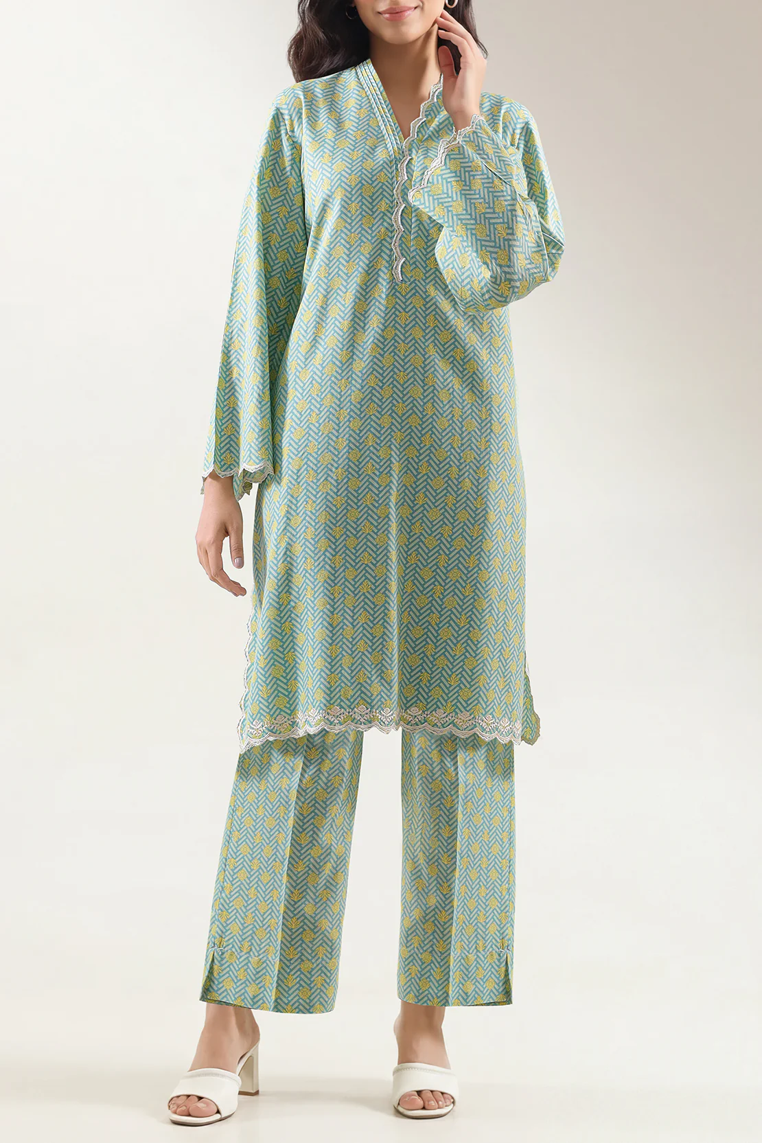 Printed Embroidered Lawn Stitched Shirt