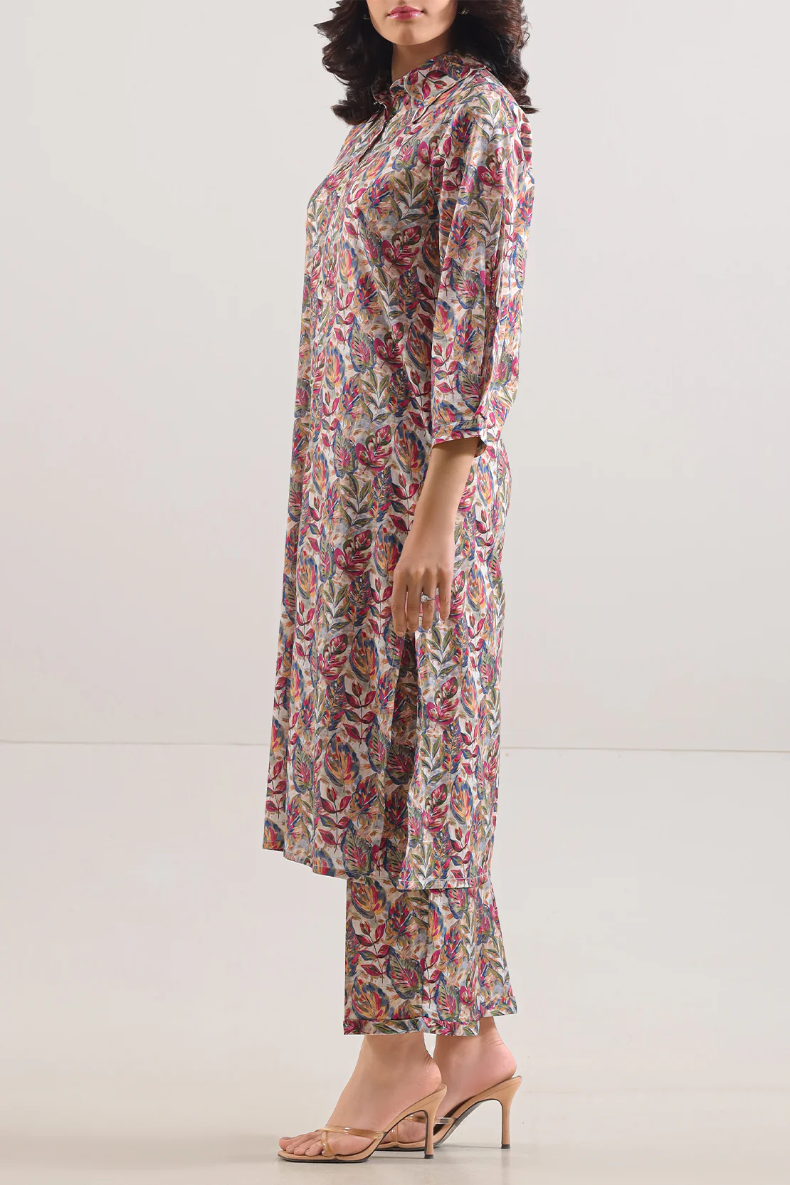 Printed Embroidered Lawn Stitched Shirt - Image 3