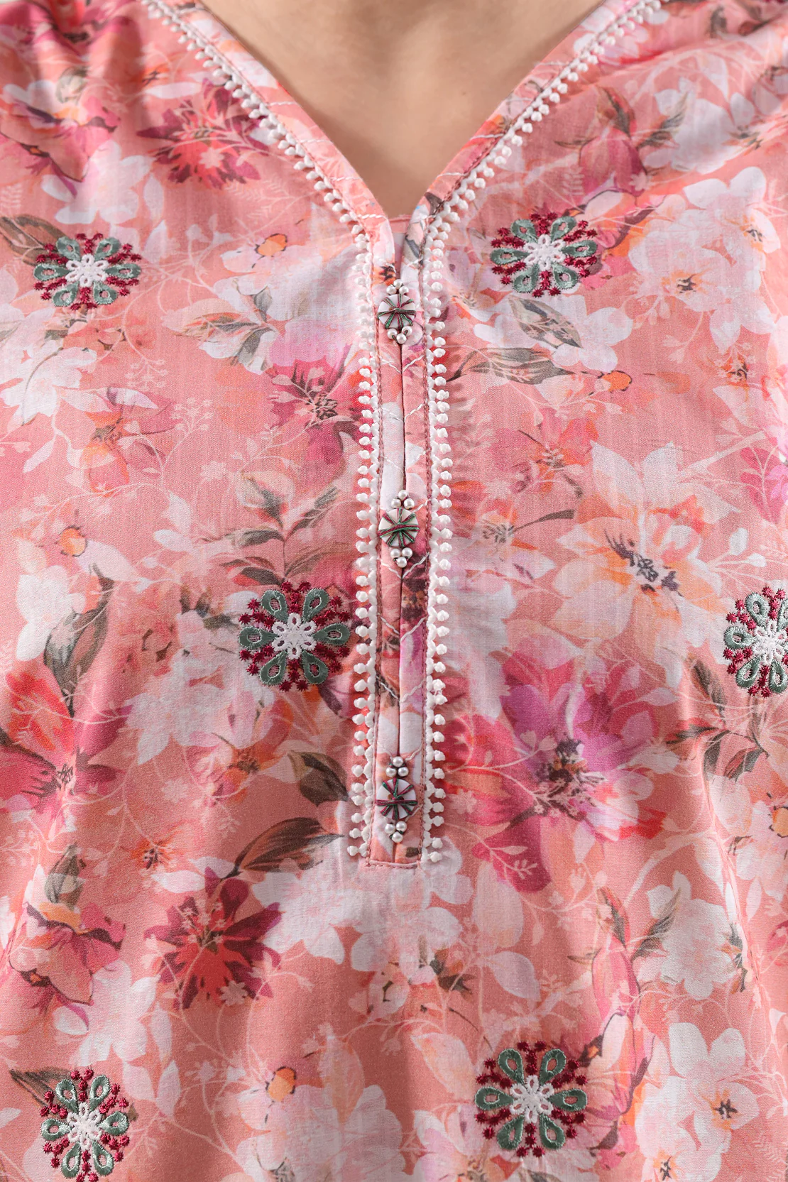Printed Embroidered Self Strip Lawn Stitched 2 Piece (Shirt/Trouser) - Image 3