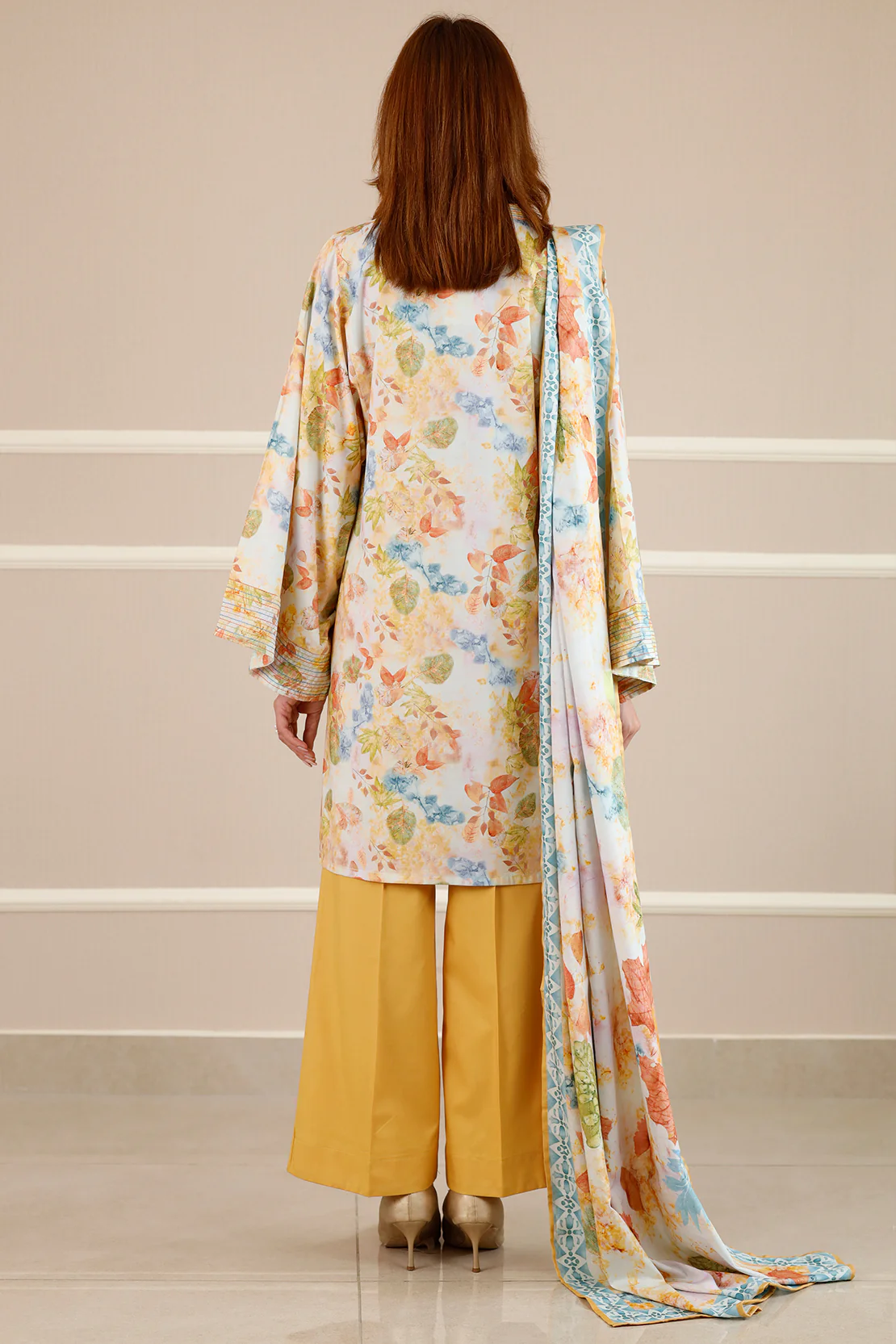 Printed Embroidered Soft Touch Cotton Stitched Shirt - Image 4
