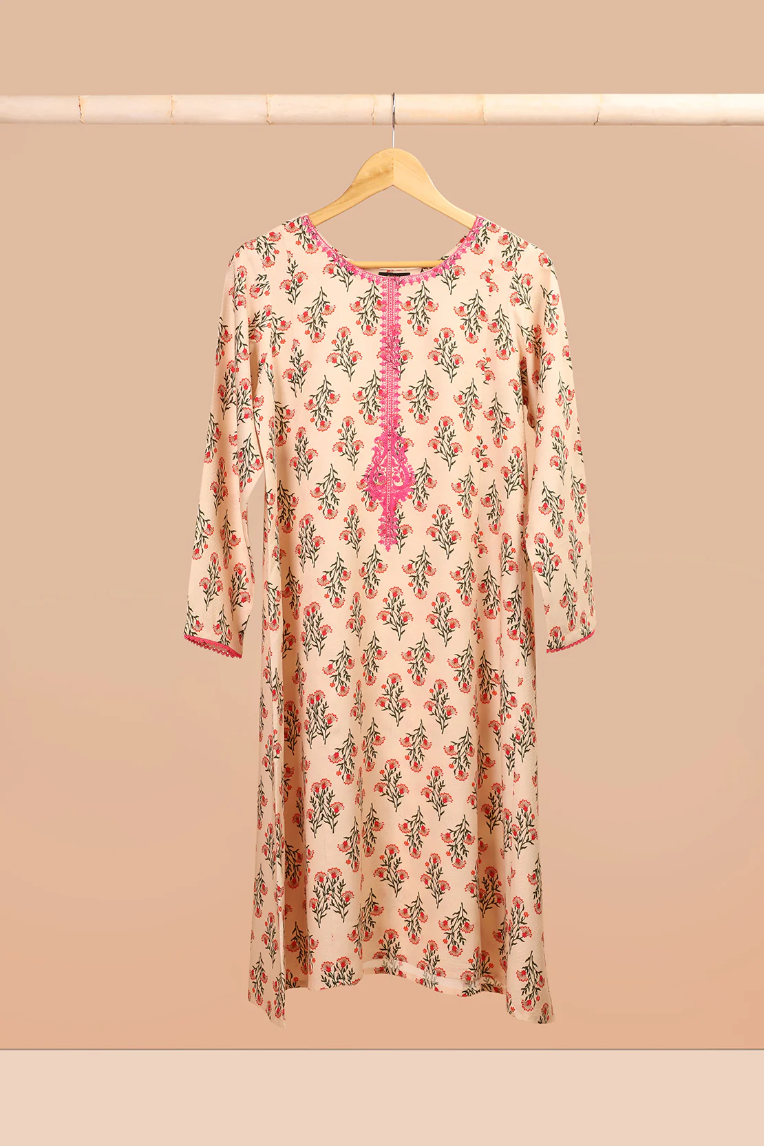 Printed Embroidered Winter Soft Blend Shirt - Image 5