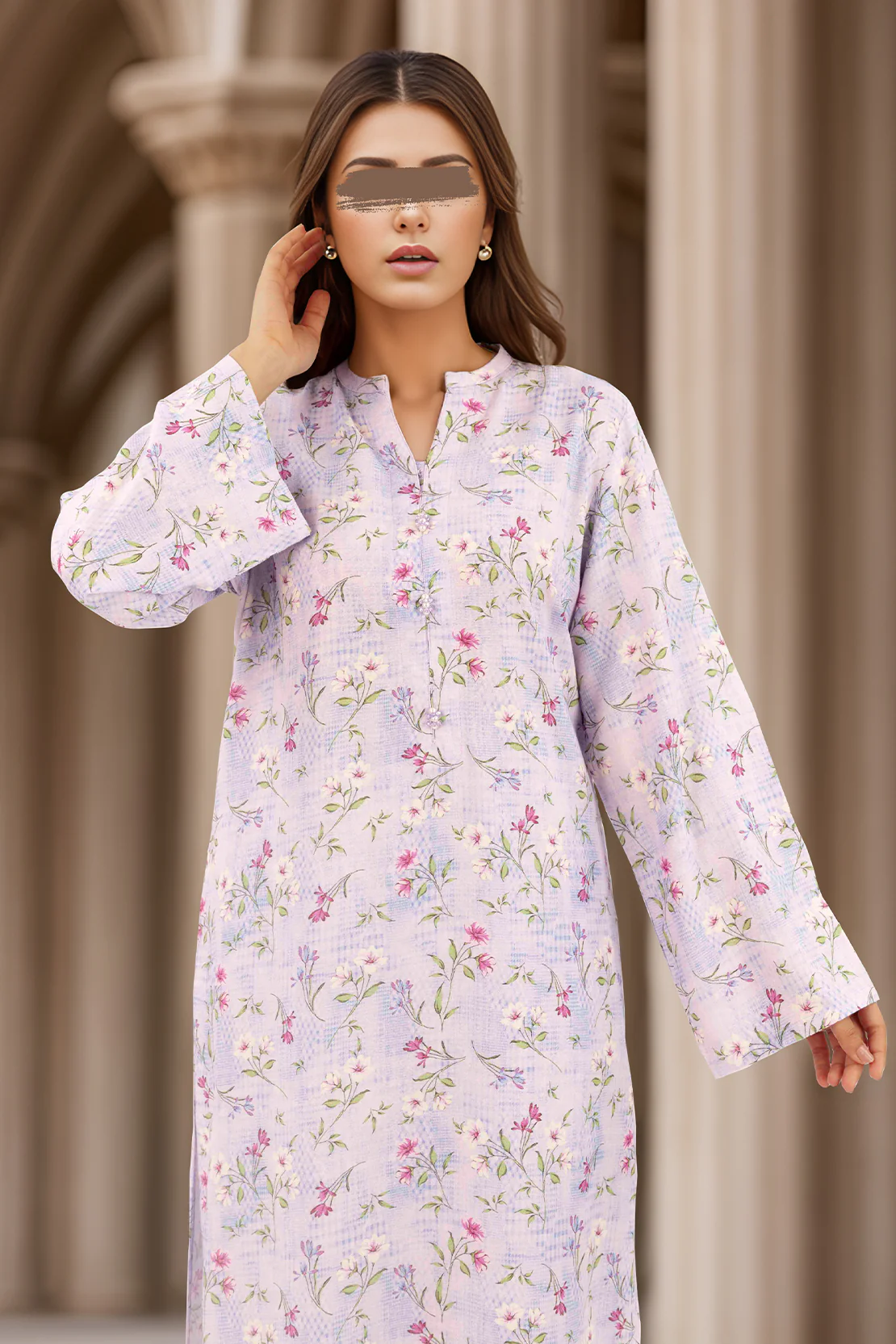 Printed Karandi Stitched 2 Piece (Shirt/Trouser) - Image 2