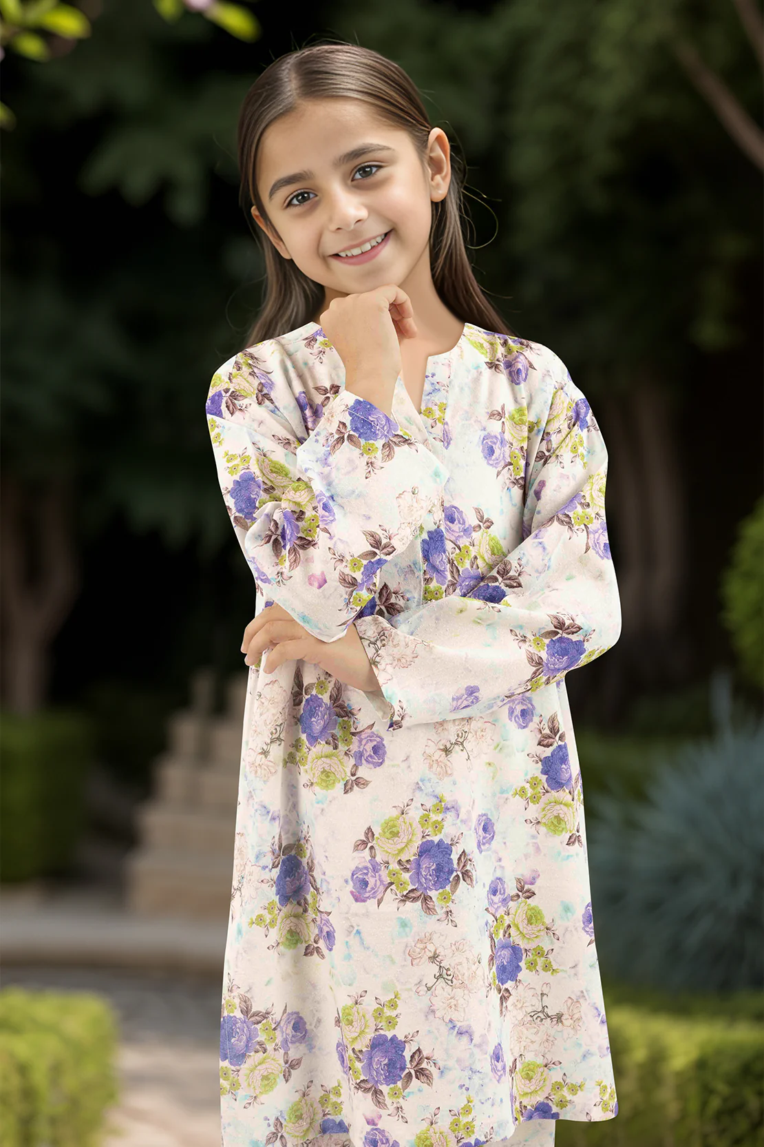 Printed Karandi Stitched Shirt/trouser For Kids - Image 2