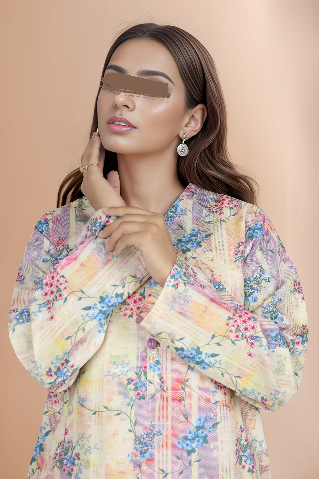 Printed Khaddar Stitched 2 Piece (Shirt/Trouser) - Image 4