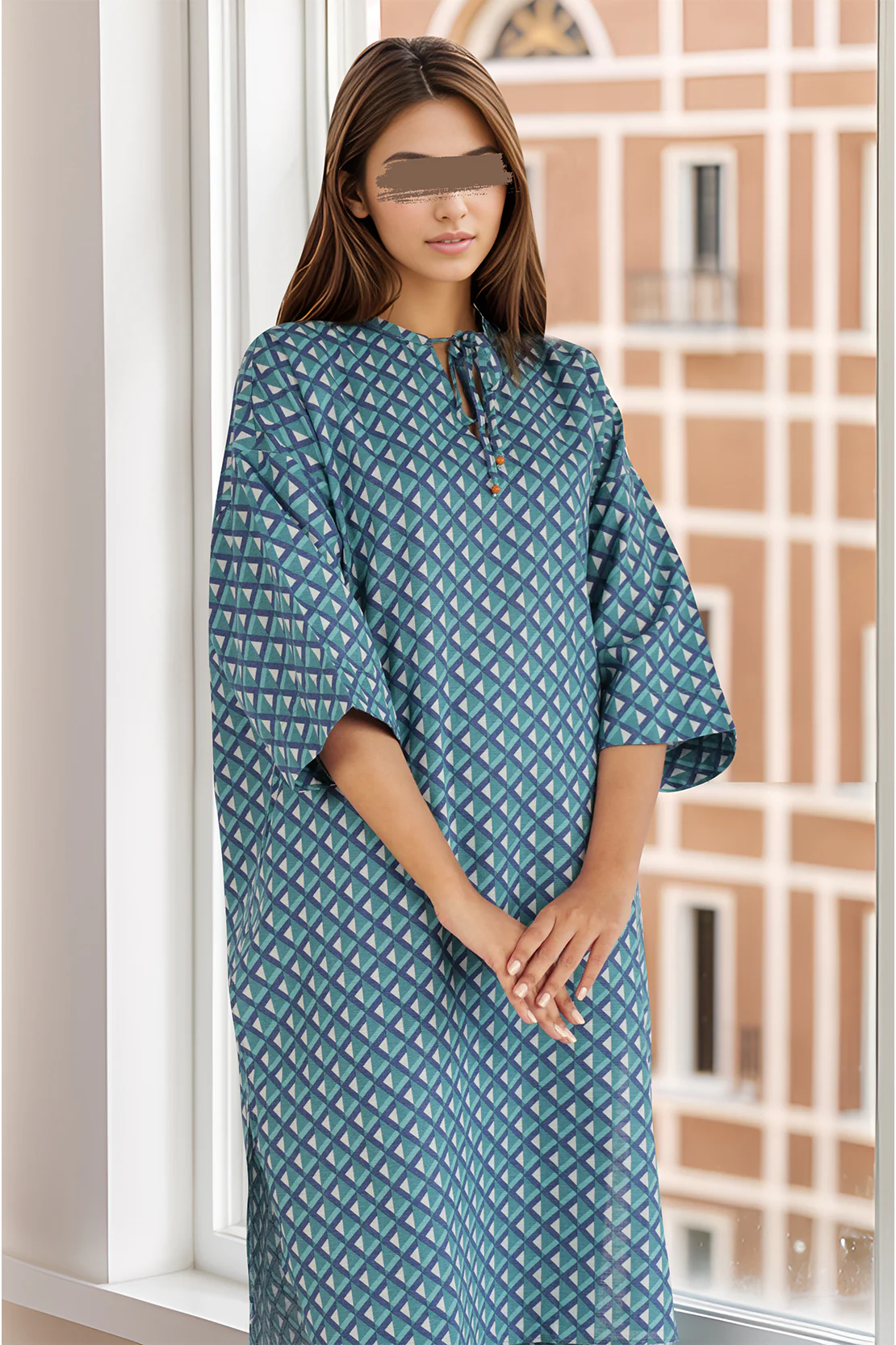 Printed Khaddar Stitched 2 Piece (Shirt/Trouser) - Image 3
