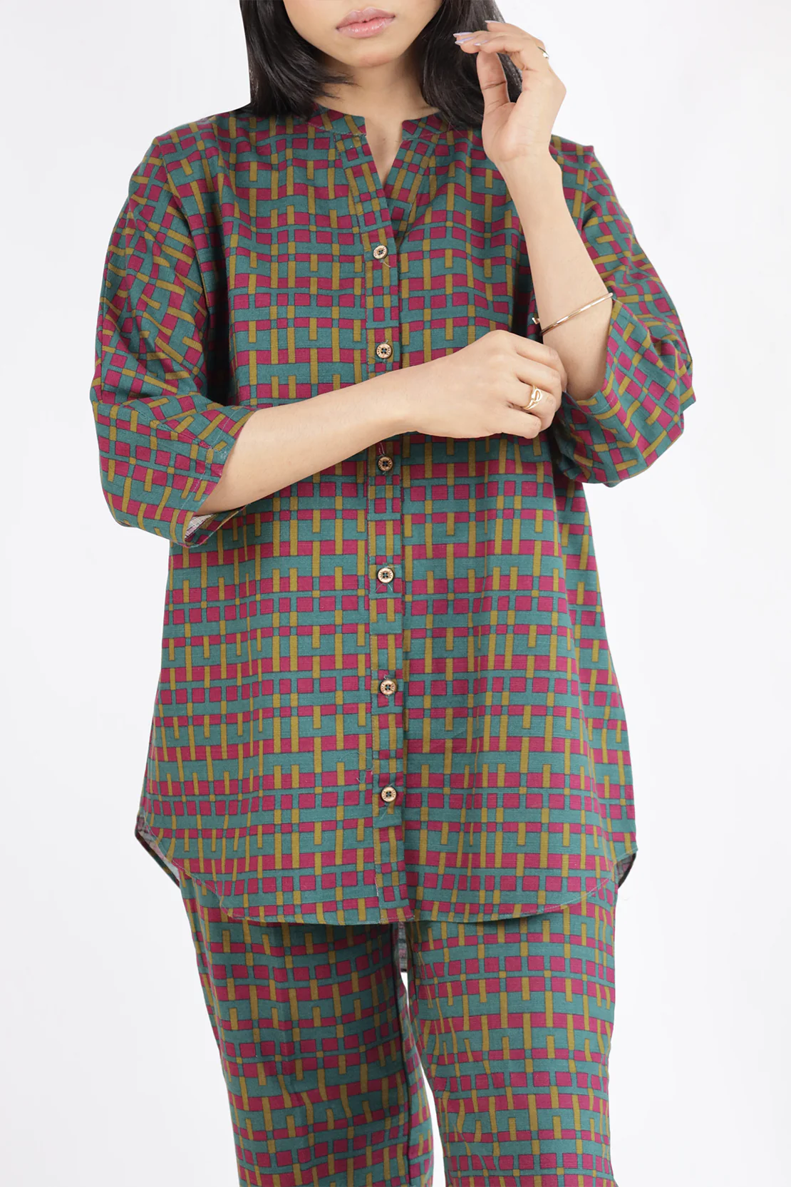 Printed Khaddar Stitched 2 Piece (Shirt/Trouser) - Image 3