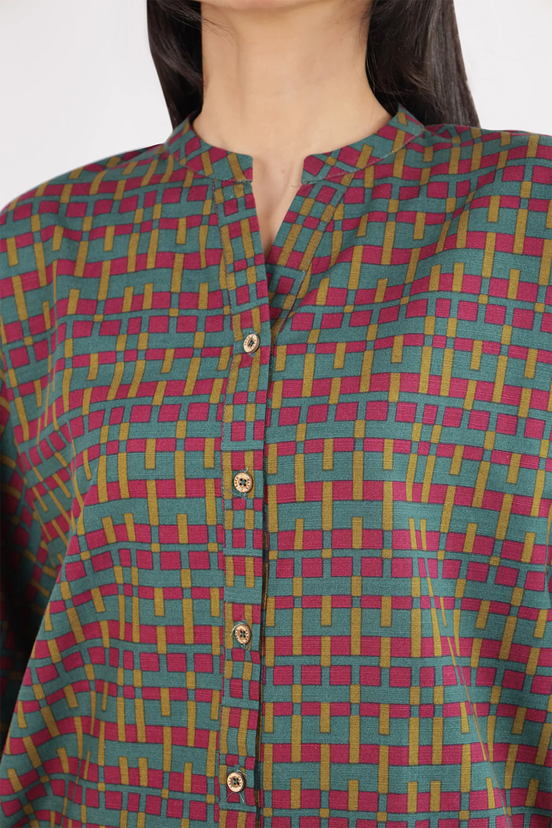 Printed Khaddar Stitched 2 Piece (Shirt/Trouser) - Image 7