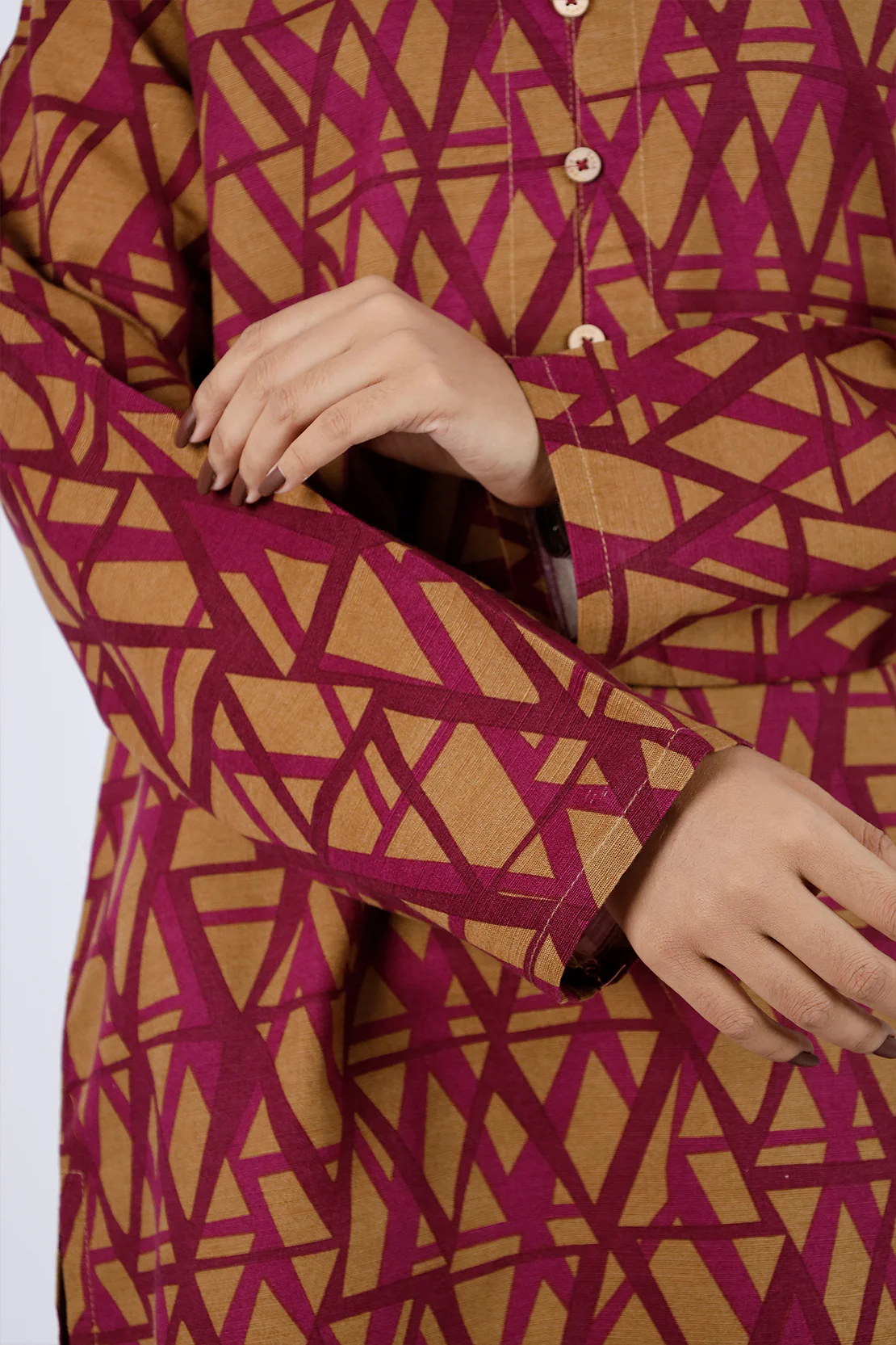 Printed Khaddar Stitched 2 Piece (Shirt/Trouser) - Image 4