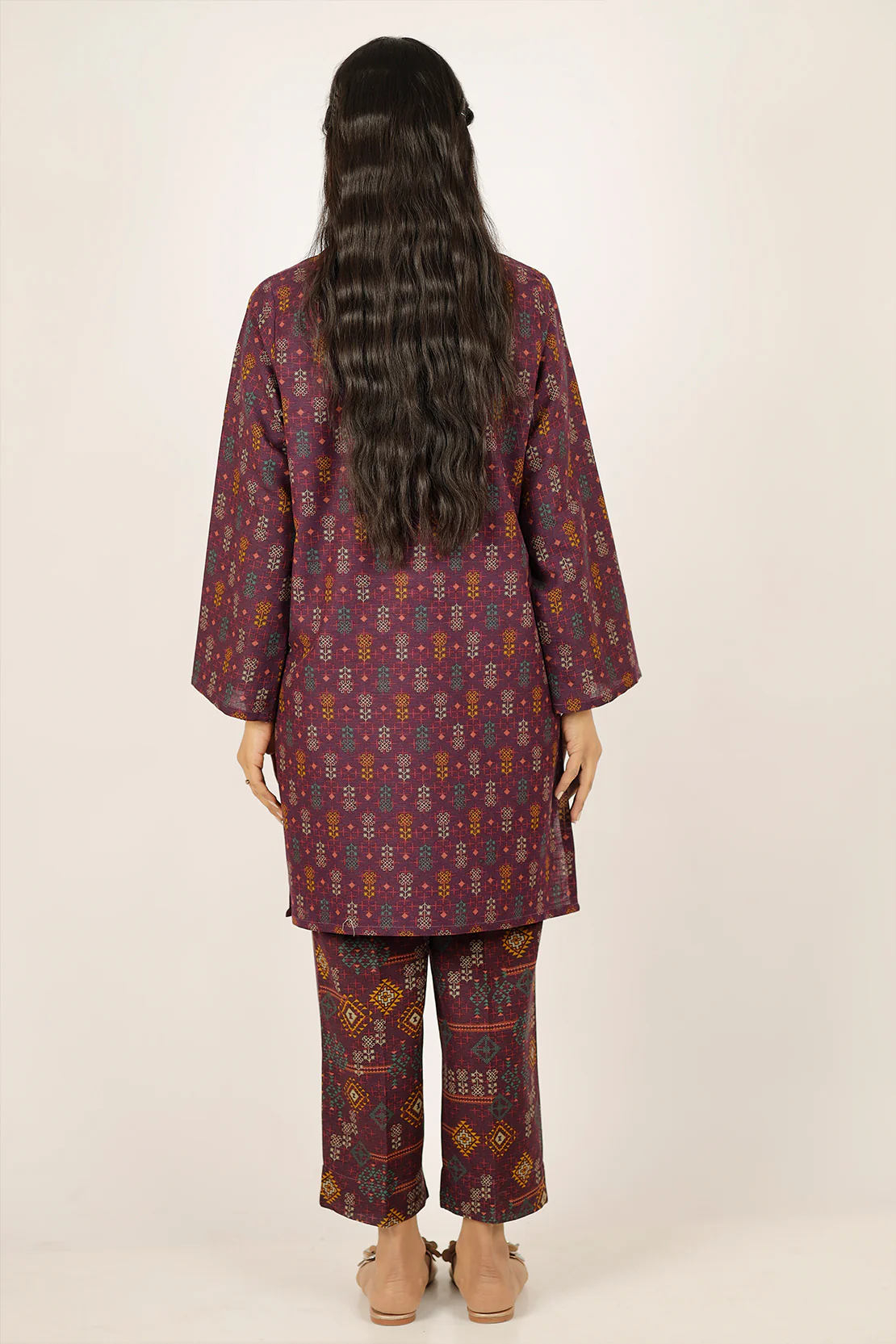 Printed Khaddar Stitched 2 Piece (Shirt/Trouser) - Image 5
