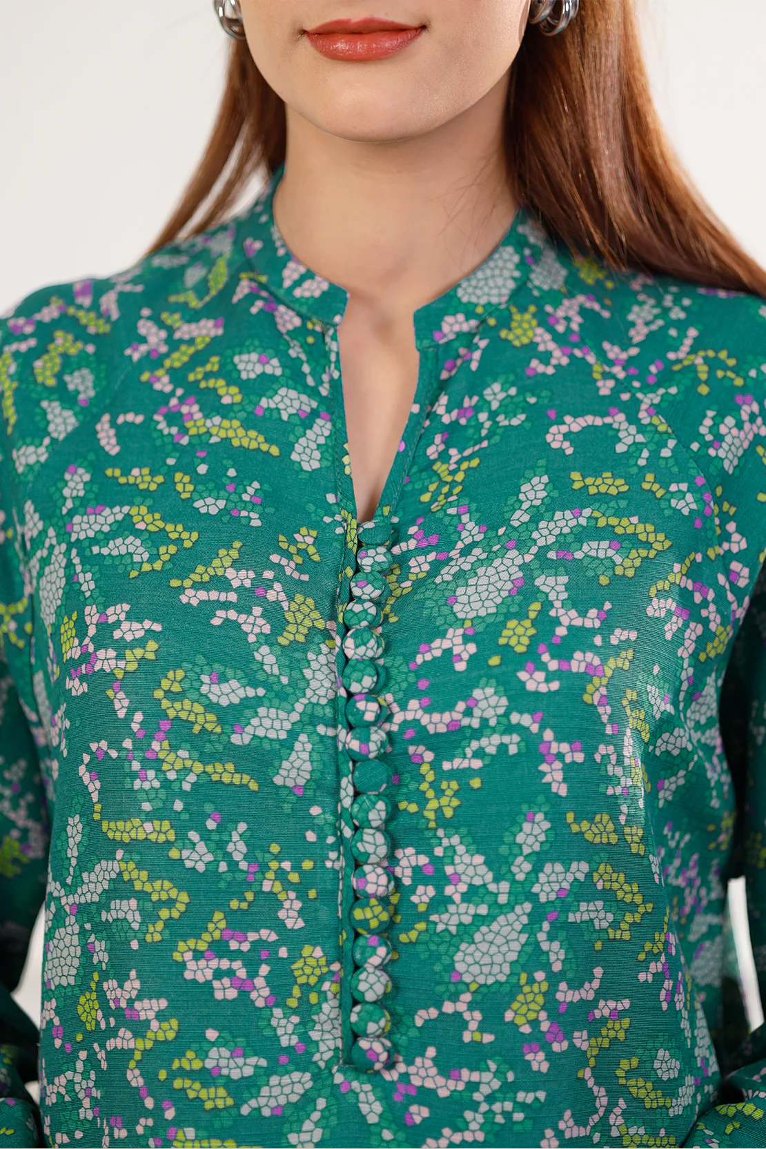 Printed Khaddar Stitched 2 Piece (Shirt/Trouser) - Image 5