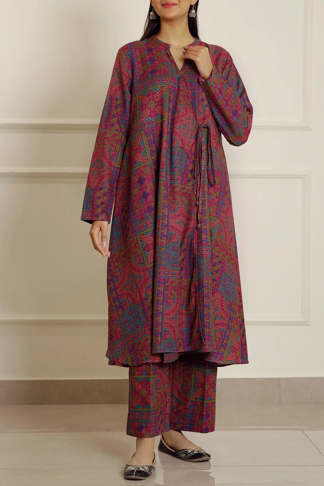 Printed Khaddar Stitched 2 Piece (Shirt/Trouser) - Image 2