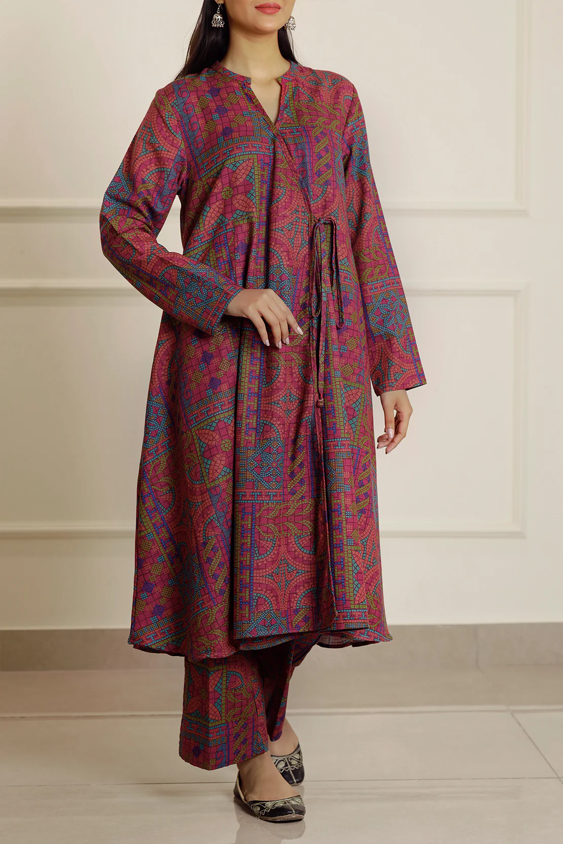 Printed Khaddar Stitched 2 Piece (Shirt/Trouser) - Image 3