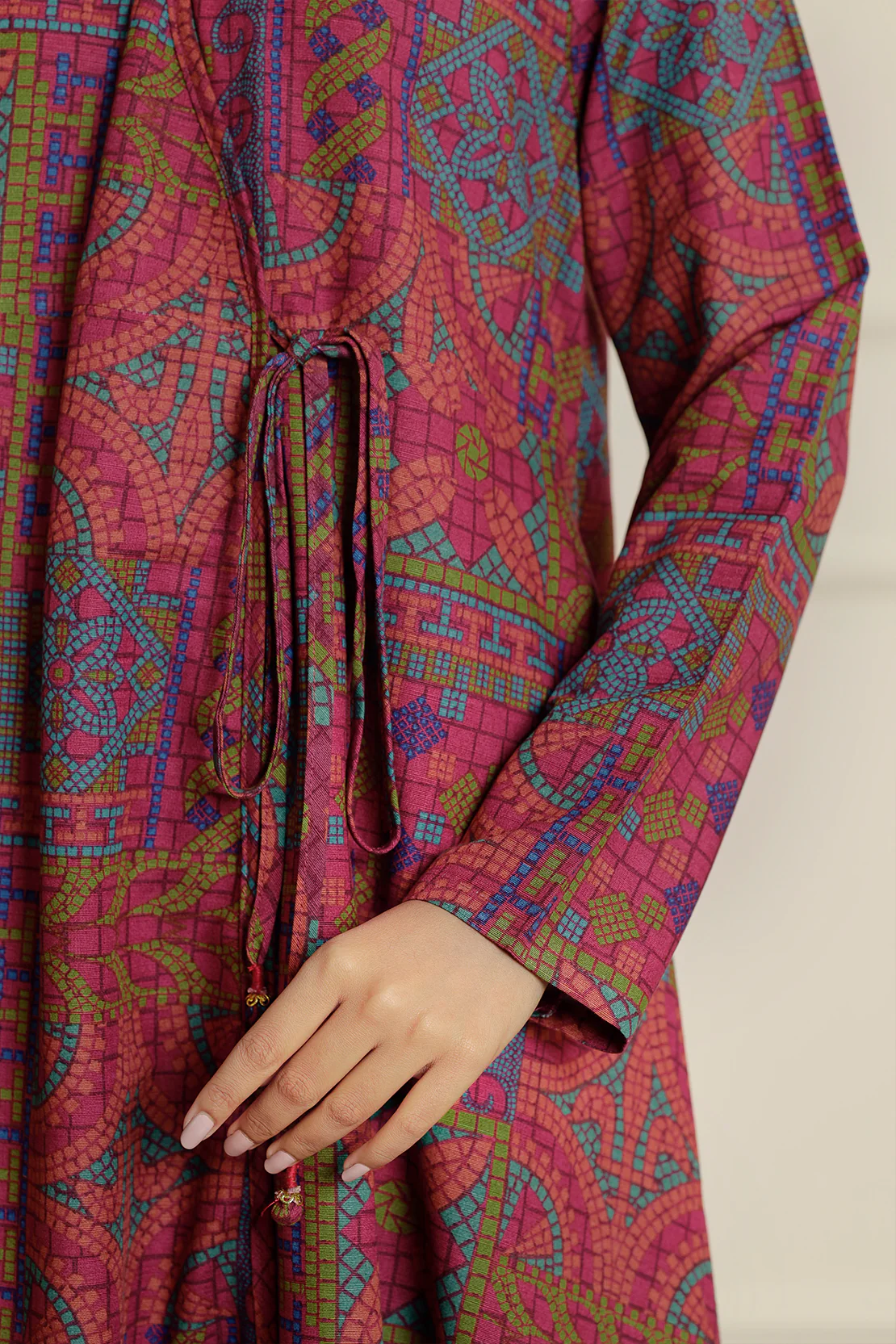 Printed Khaddar Stitched 2 Piece (Shirt/Trouser) - Image 6