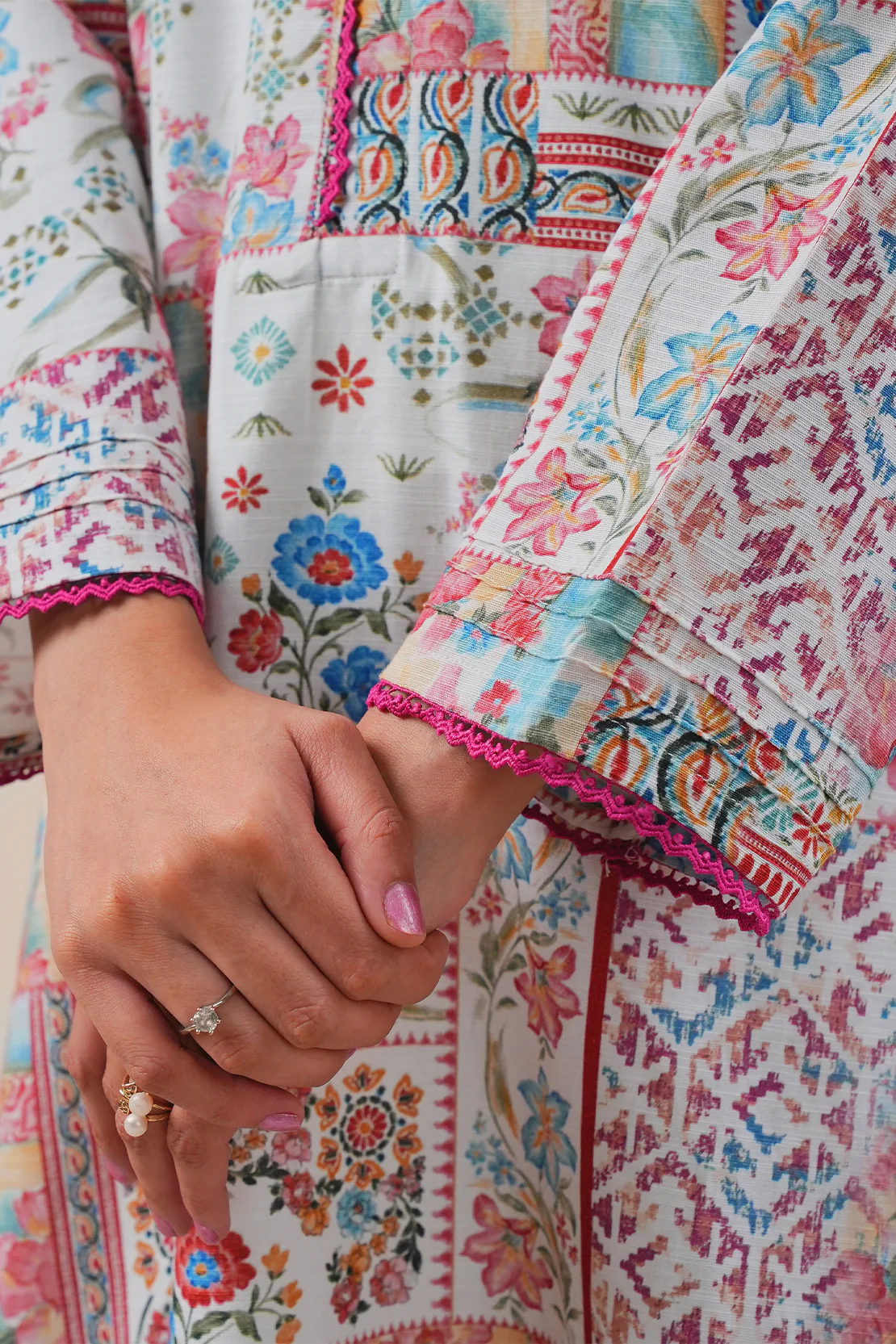 Printed Khaddar Stitched 2 Piece (Shirt/Trouser) - Image 9