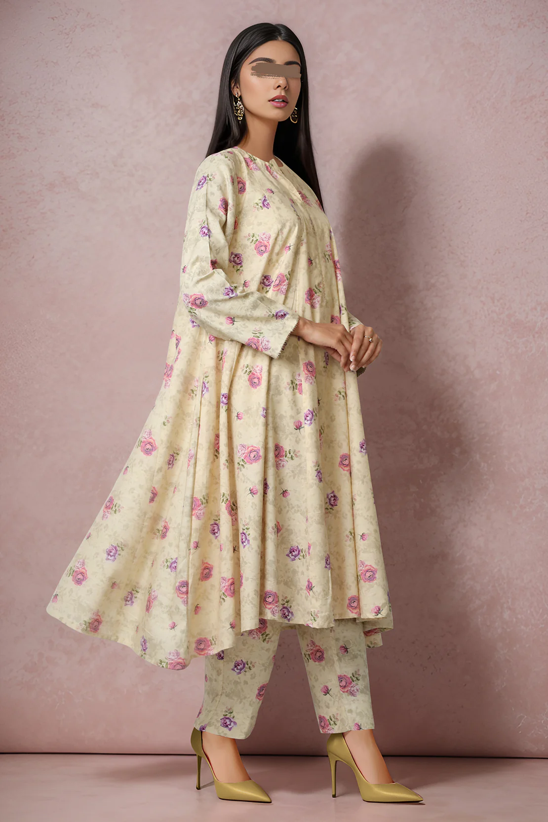 Printed Khaddar Stitched 2 Piece (Shirt/Trouser) - Image 2