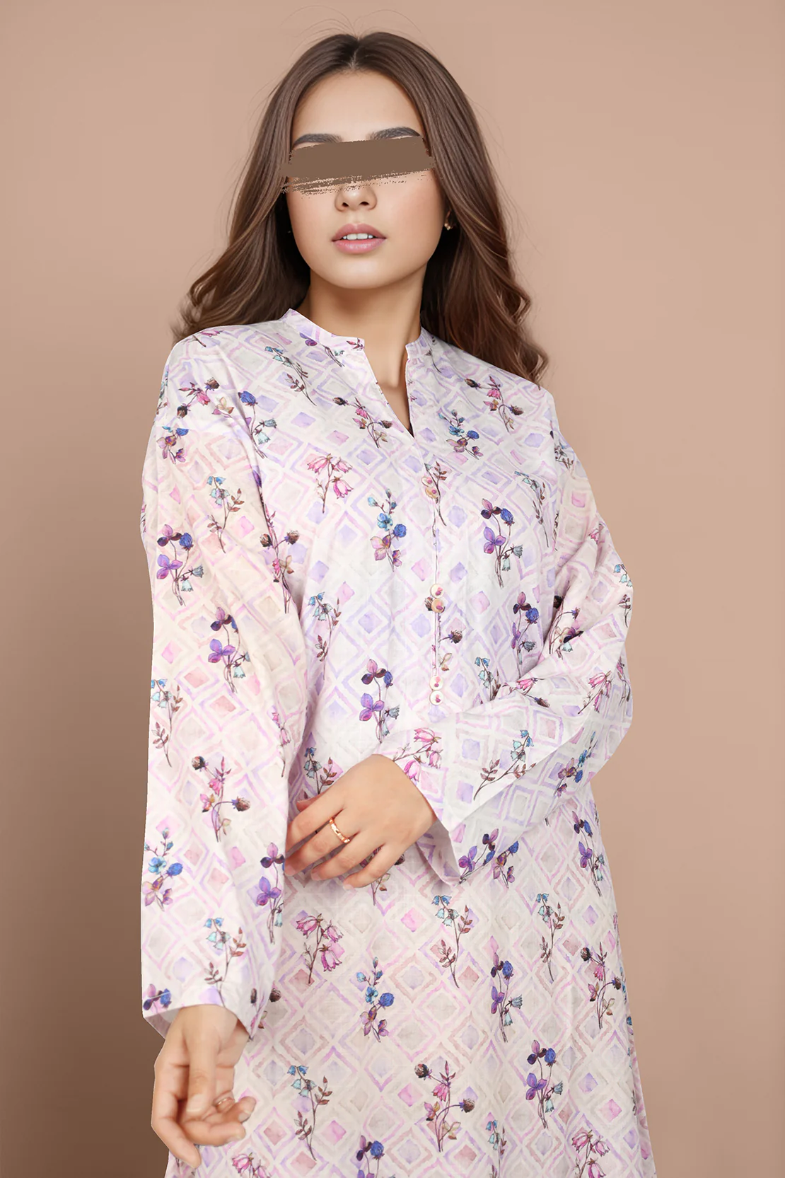 Printed Khaddar Stitched 2 Piece (Shirt/Trouser) - Image 3