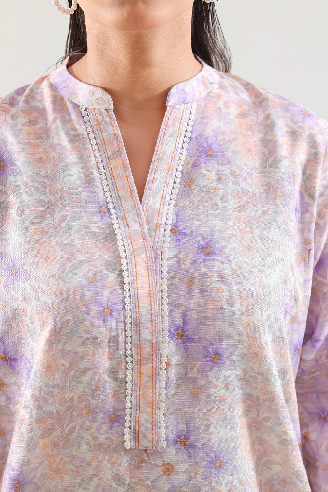 Printed Khaddar Stitched 2 Piece (Shirt/Trouser) - Image 3