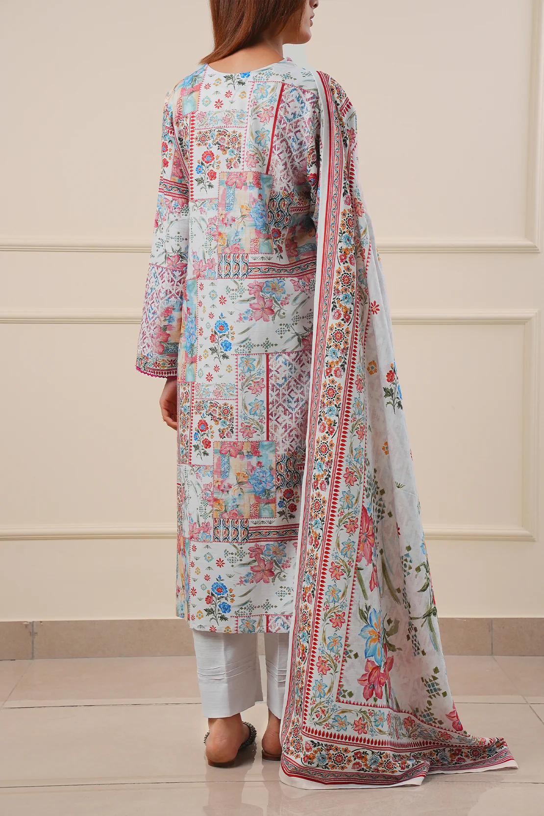Printed Khaddar Stitched 3 Piece - Image 5