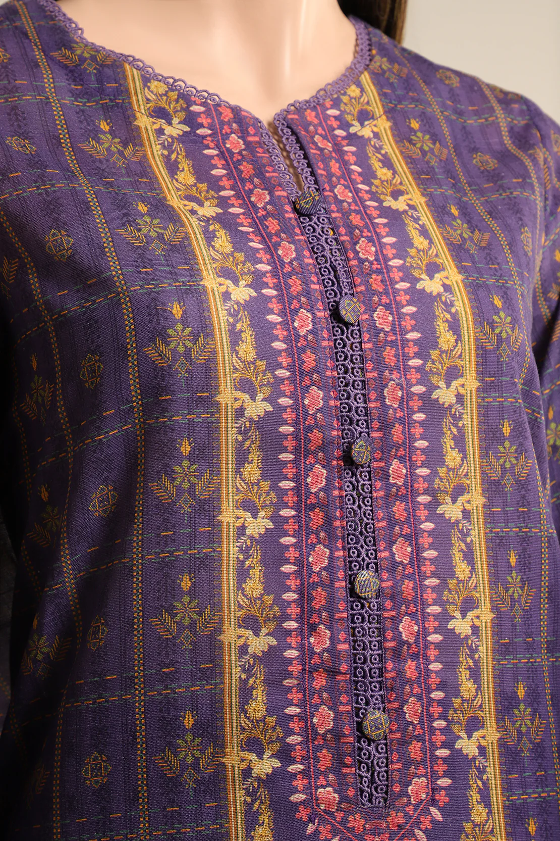 Printed Khaddar Stitched 3 Piece - Image 3