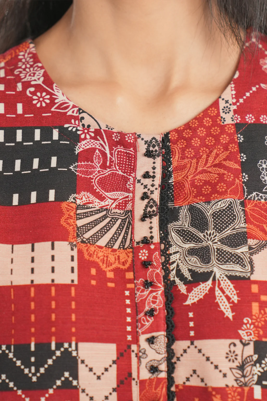 Printed Khaddar Stitched 3 Piece - Image 7