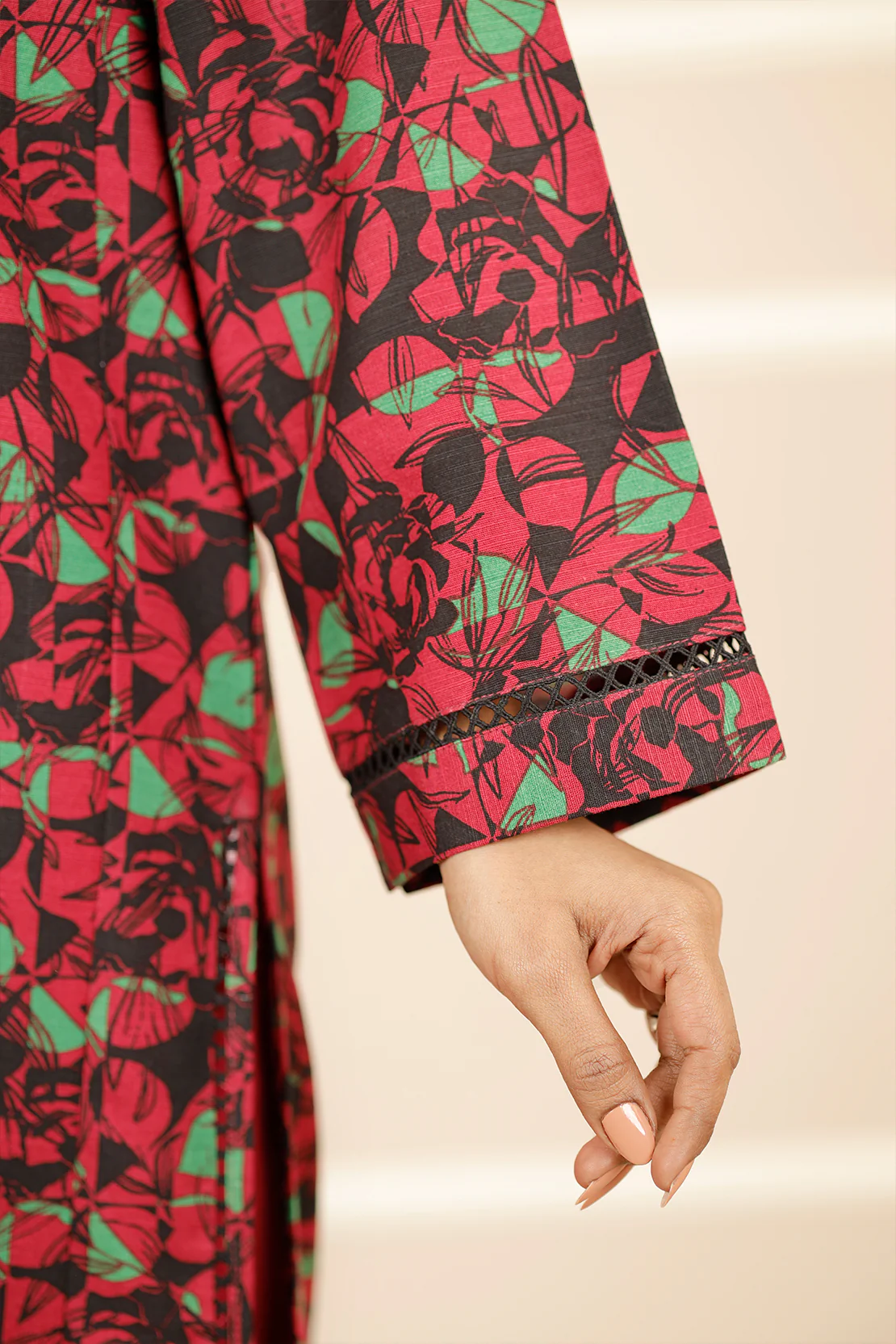 Printed Khaddar Stitched 3 Piece - Image 5
