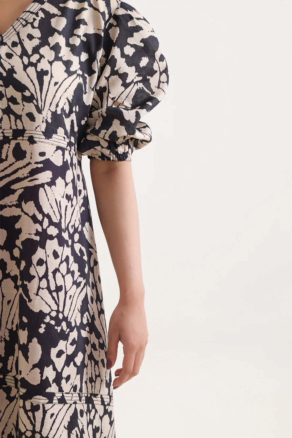 Printed Khaddar Stitched Dress - Image 4