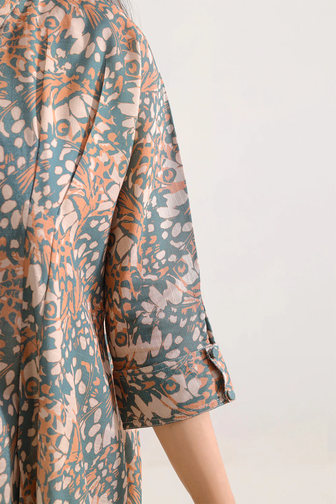 Printed Khaddar Stitched Dress - Image 5
