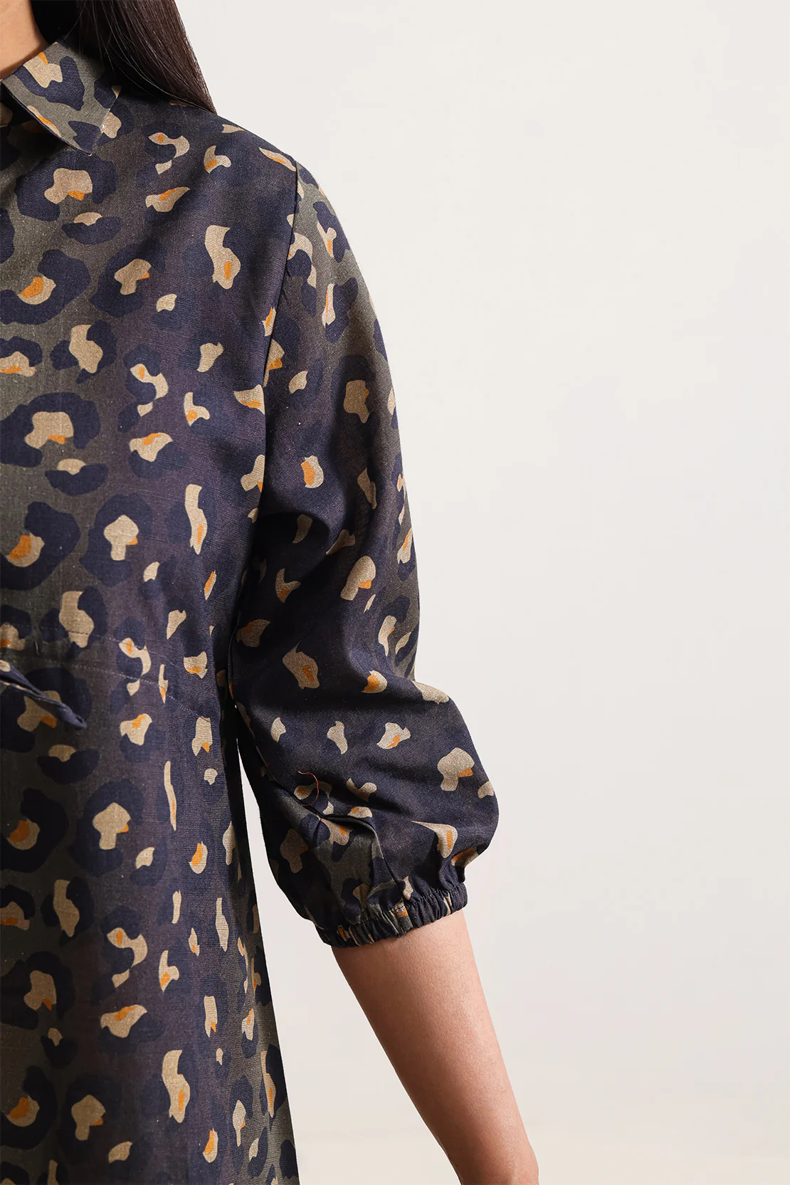 Printed Khaddar Stitched Dress - Image 6