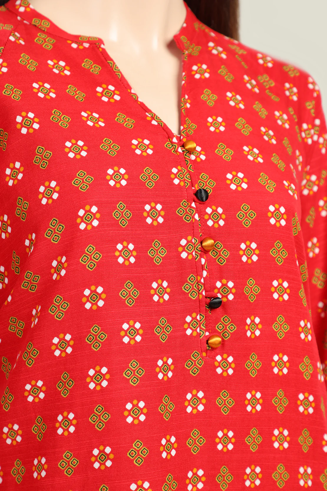 Printed Khaddar Stitched Shirt - Image 3
