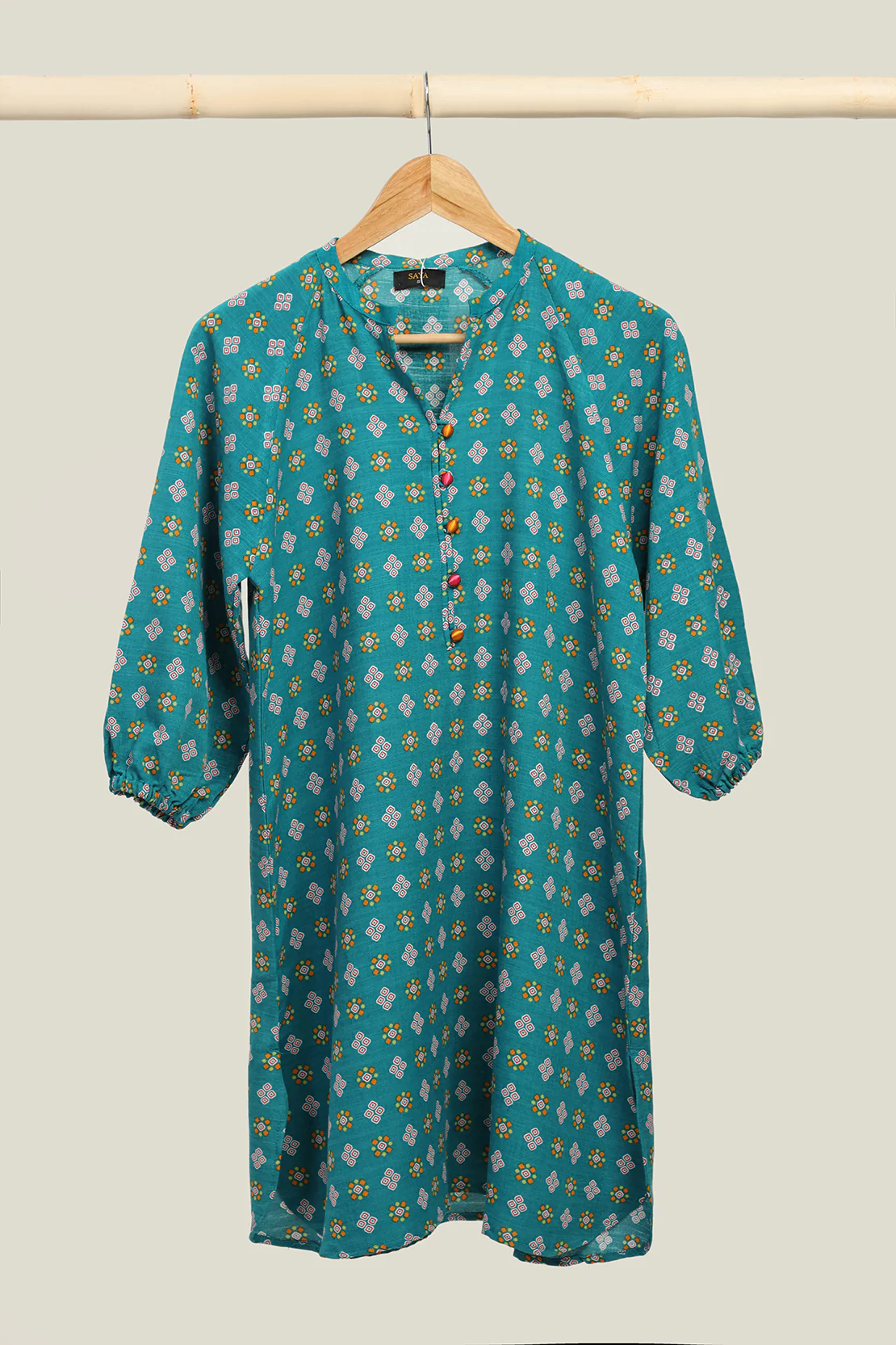Printed Khaddar Stitched Shirt - Image 4