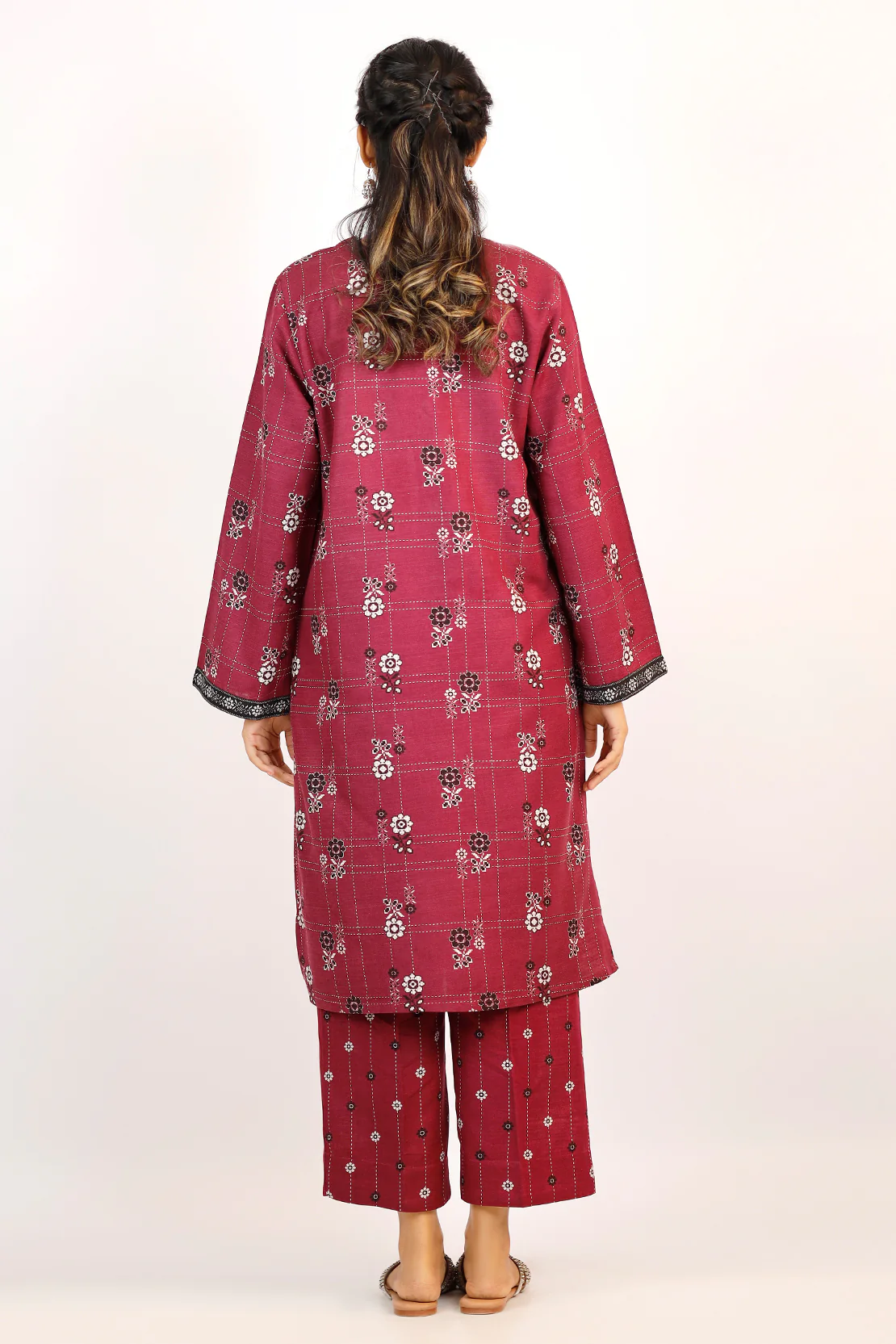 Printed Khaddar Stitched Shirt - Image 2