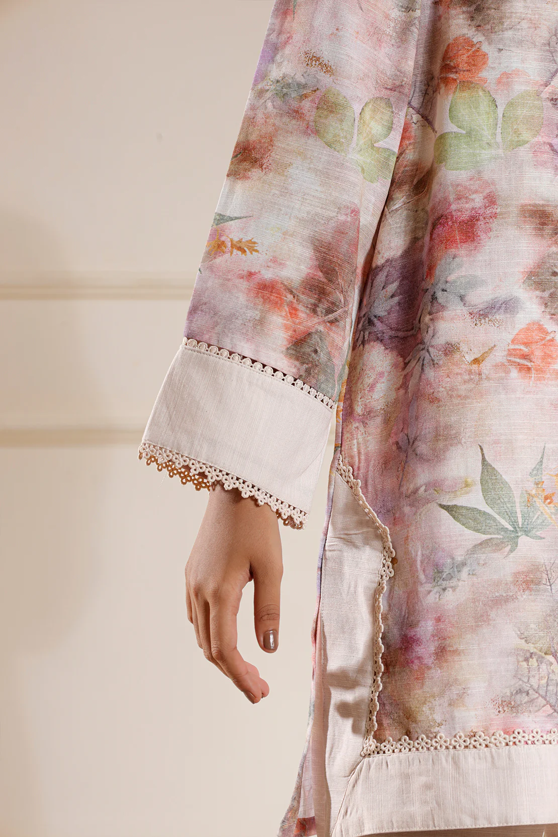 Printed Khaddar Stitched Shirt - Image 6