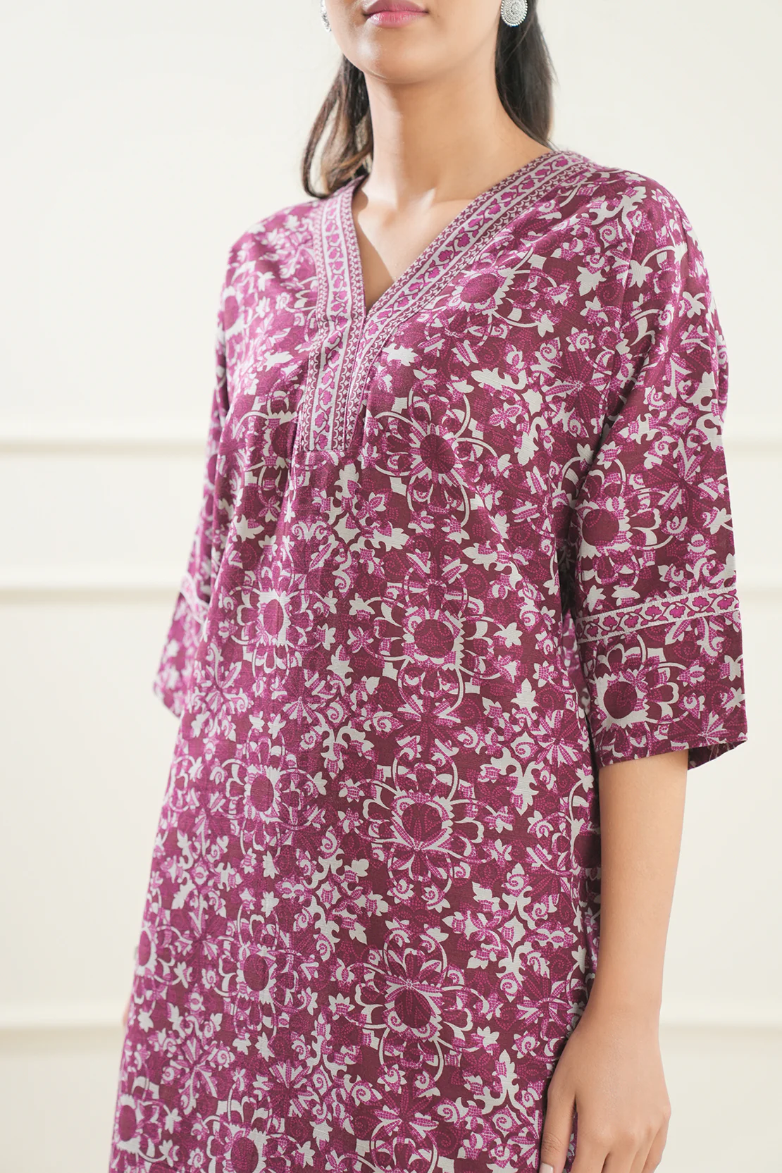 Printed Khaddar Stitched Shirt - Image 4