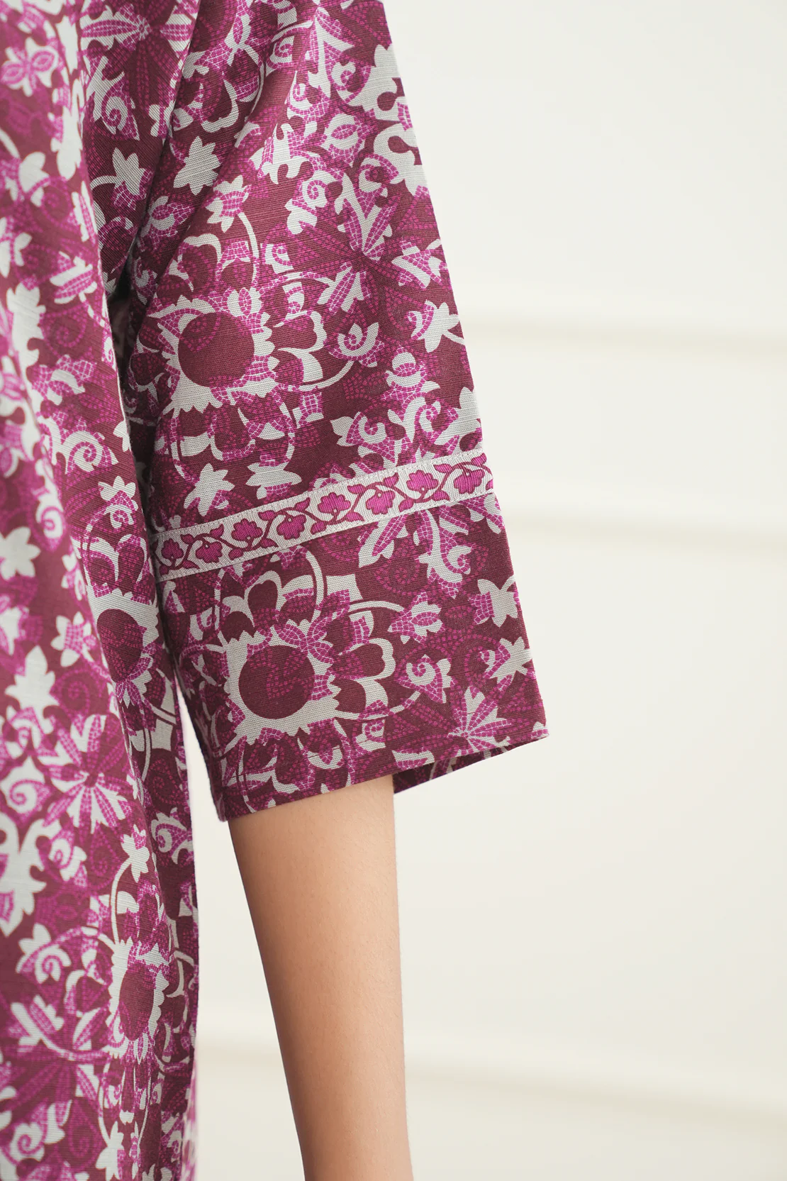 Printed Khaddar Stitched Shirt - Image 8