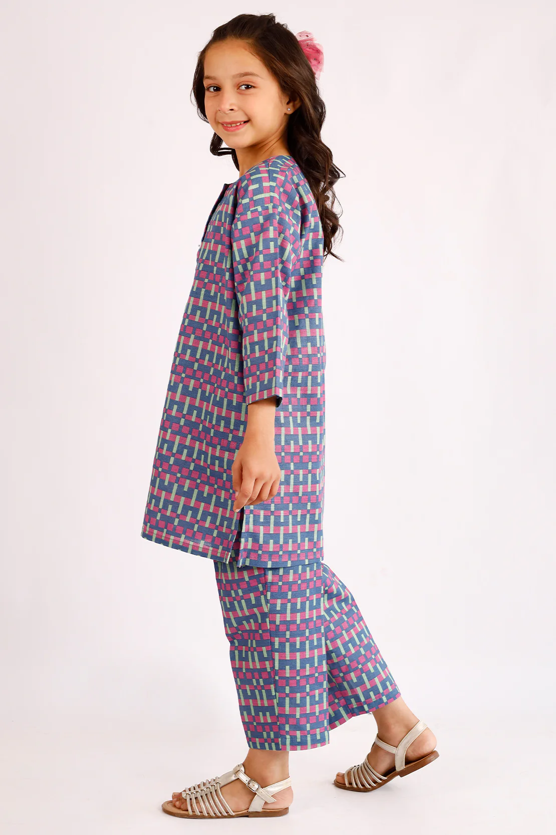 Printed Khaddar Stitched Shirt/Trouser For Kids