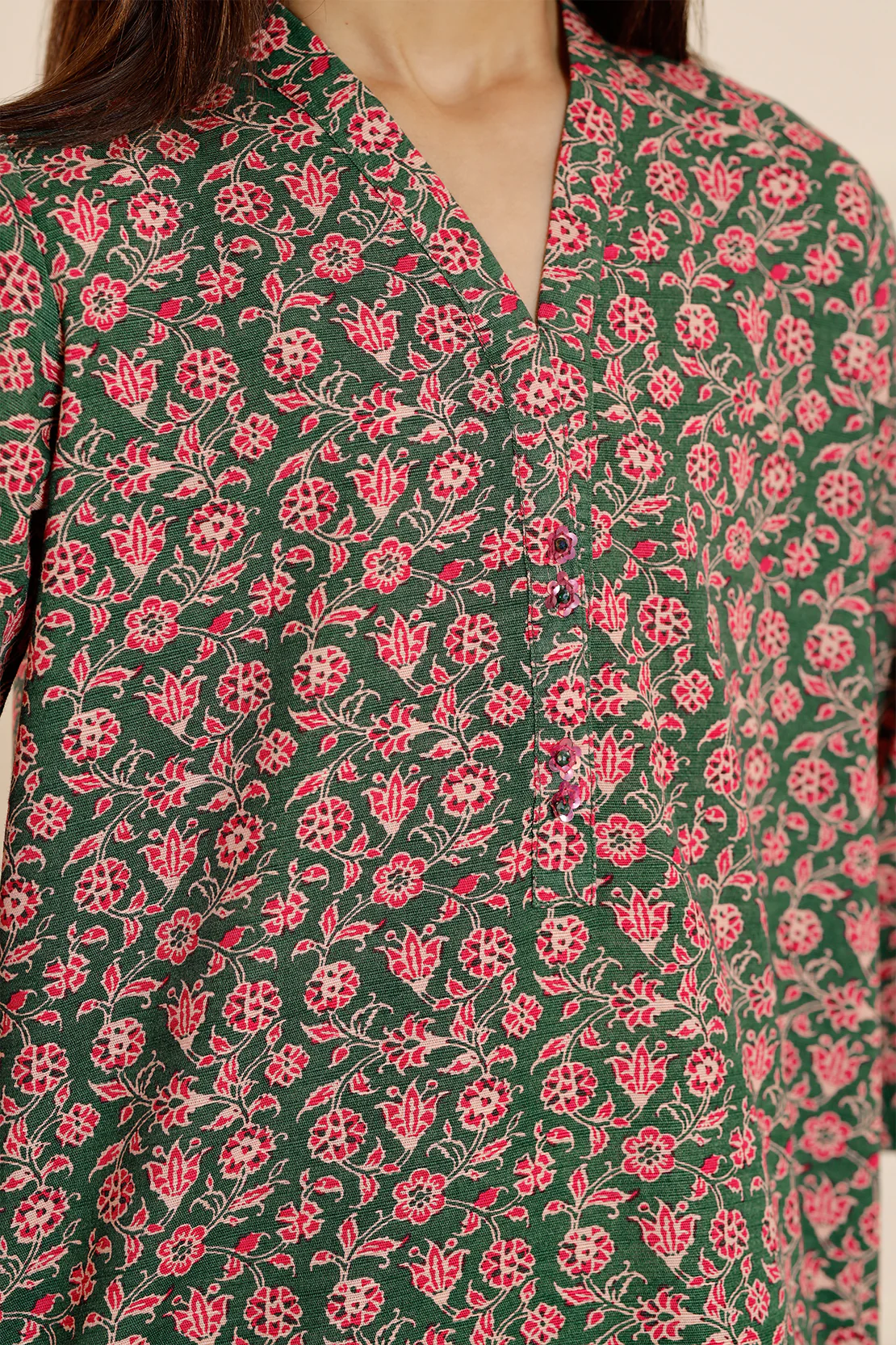 Printed Khaddar Stitched Shirt/trouser For Kids - Image 7