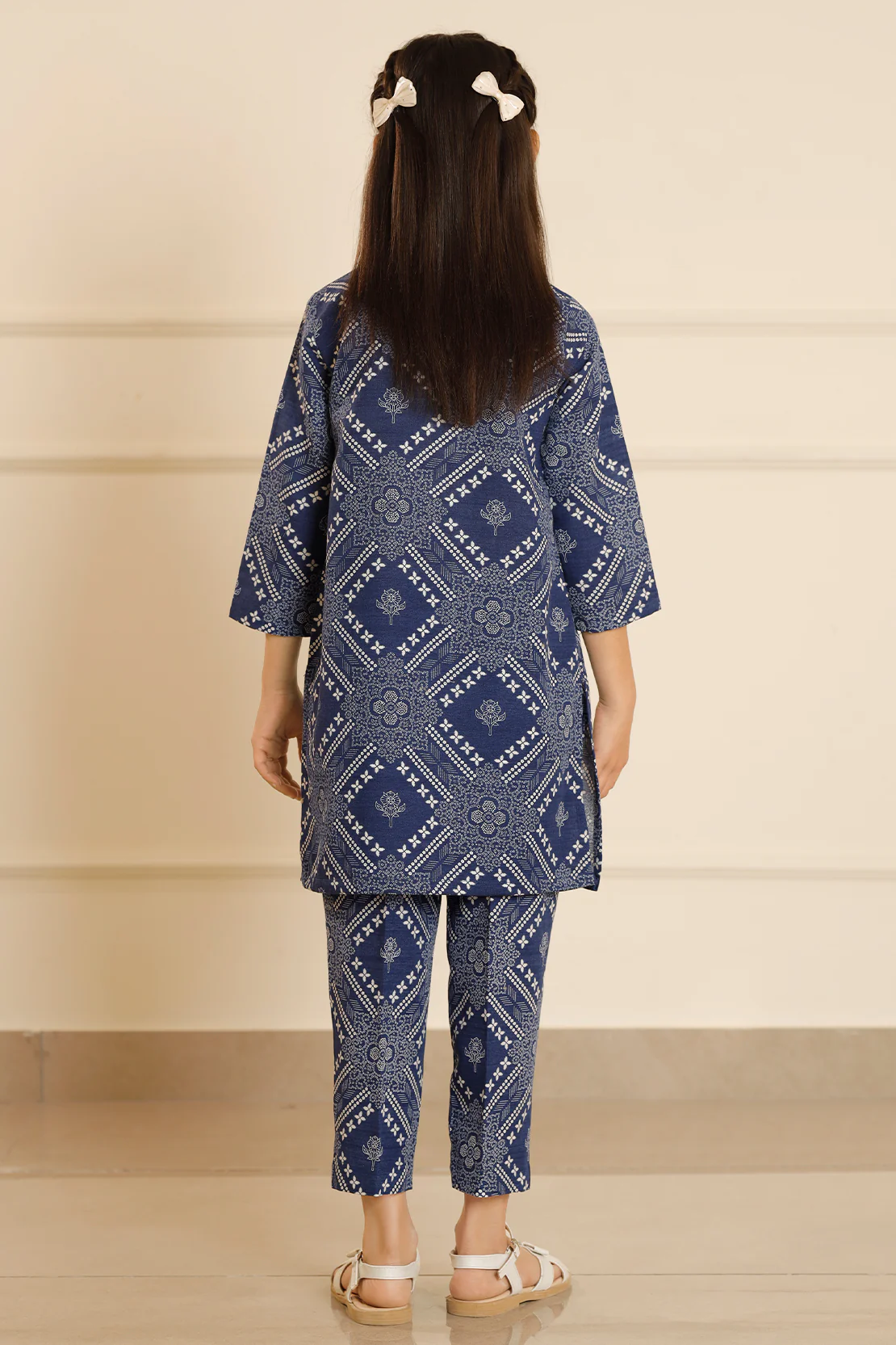 Printed Khaddar Stitched Shirt/trouser For Kids - Image 5