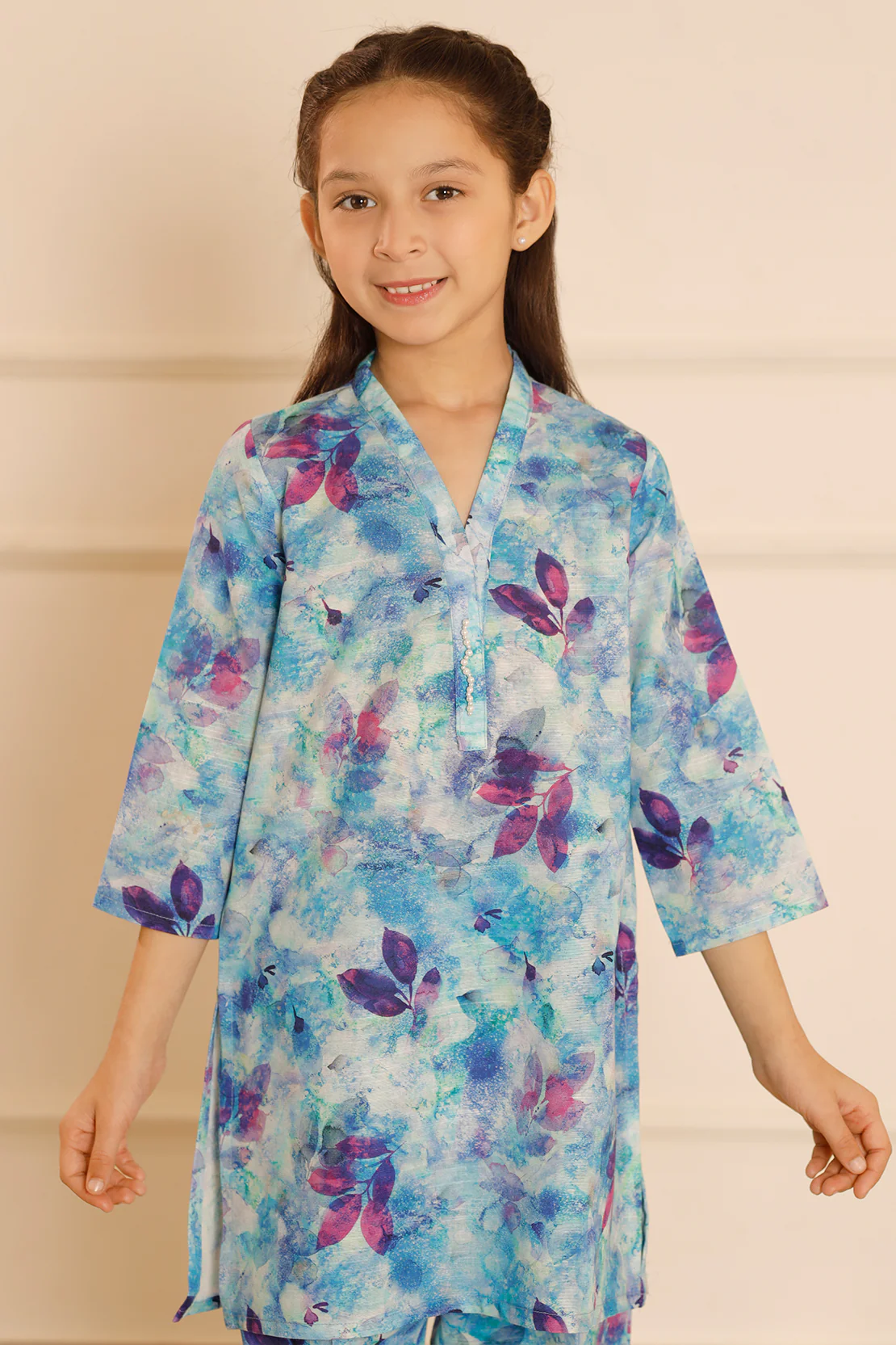 Printed Khaddar Stitched Shirt/trouser For Kids - Image 5