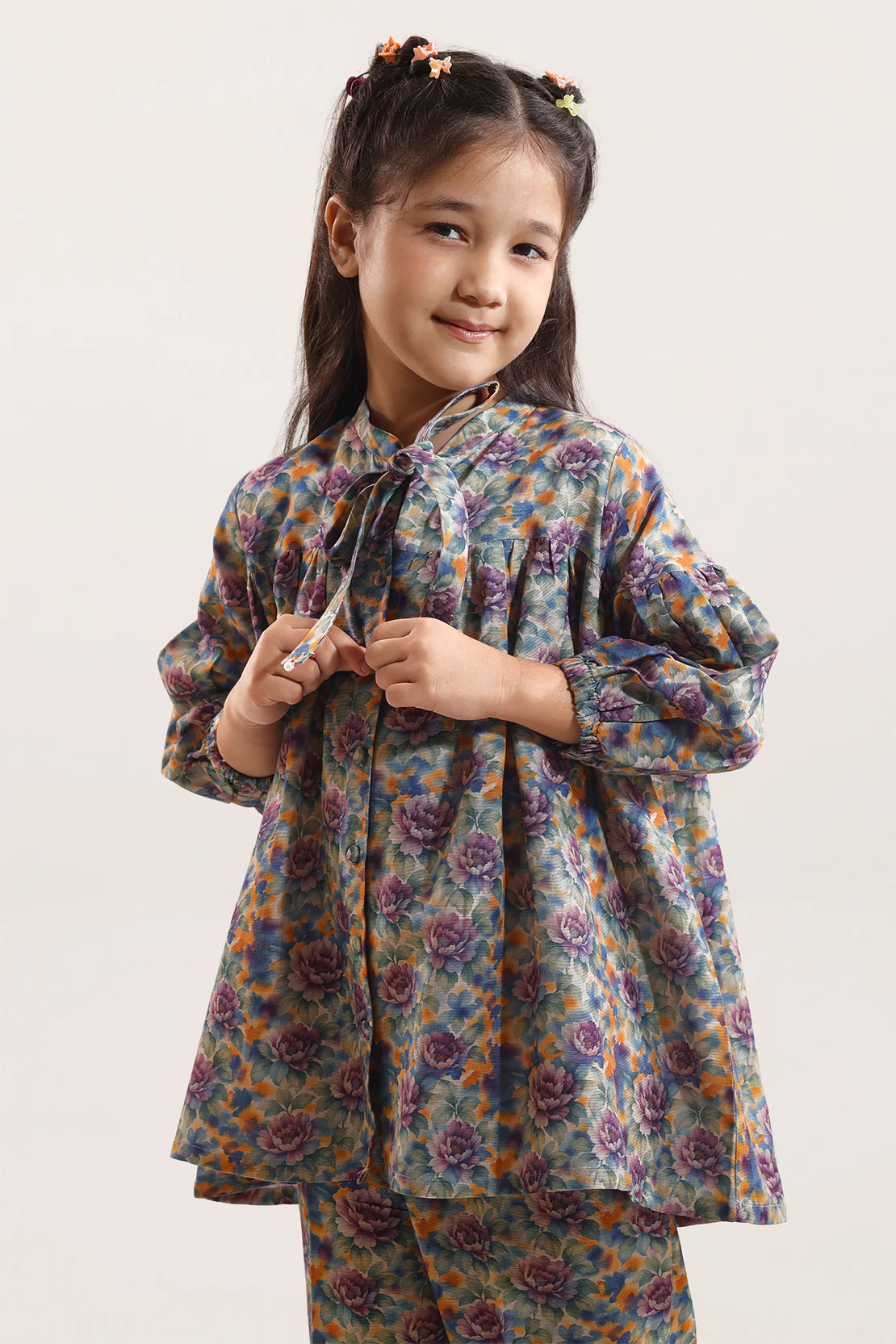 Printed Khaddar Stitched Shirt/Trouser For Kids - Image 2