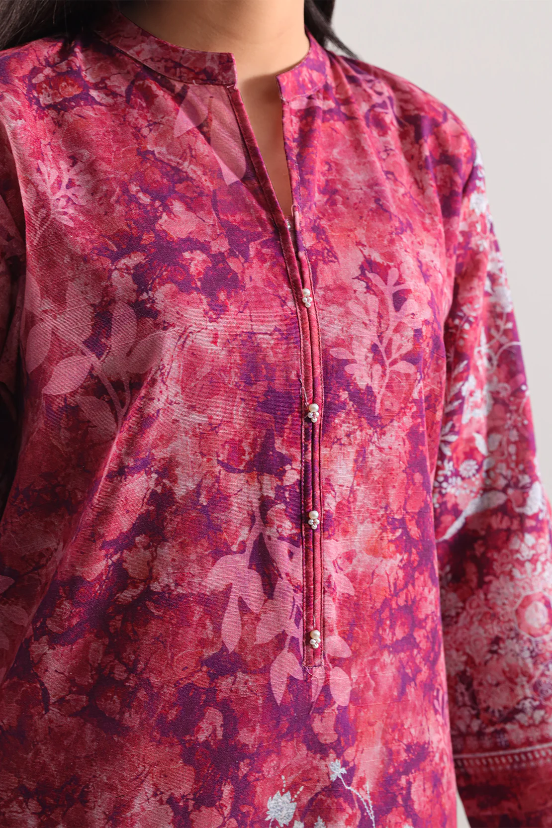 Printed Khaddar Stitched Shirt - Image 6