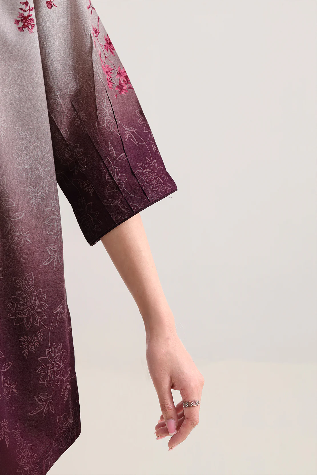 Printed Khaddar Stitched Shirt - Image 4